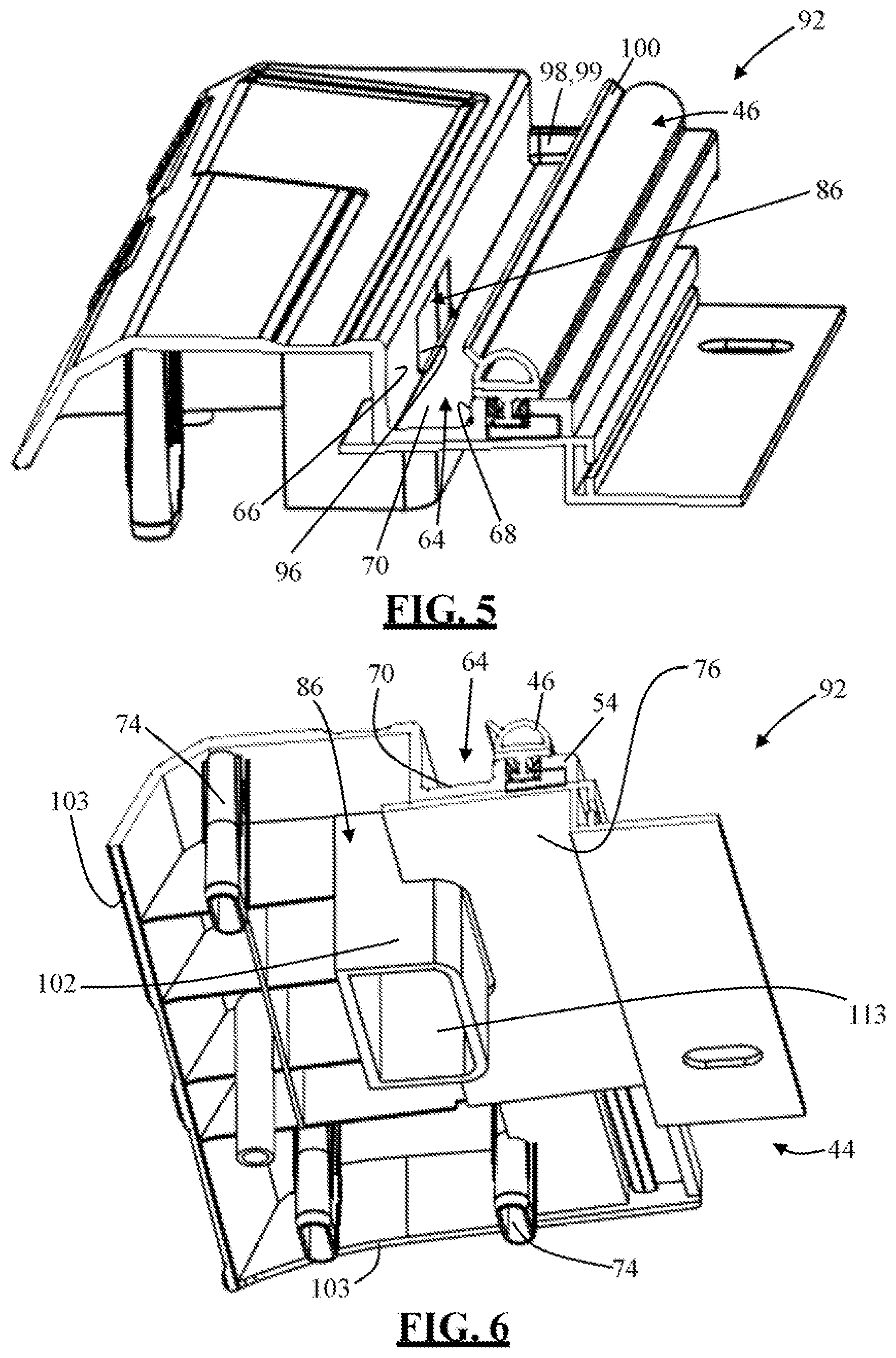 Patent US11772469 Figure 7 – Tonneau cover assembly with a fluid management system