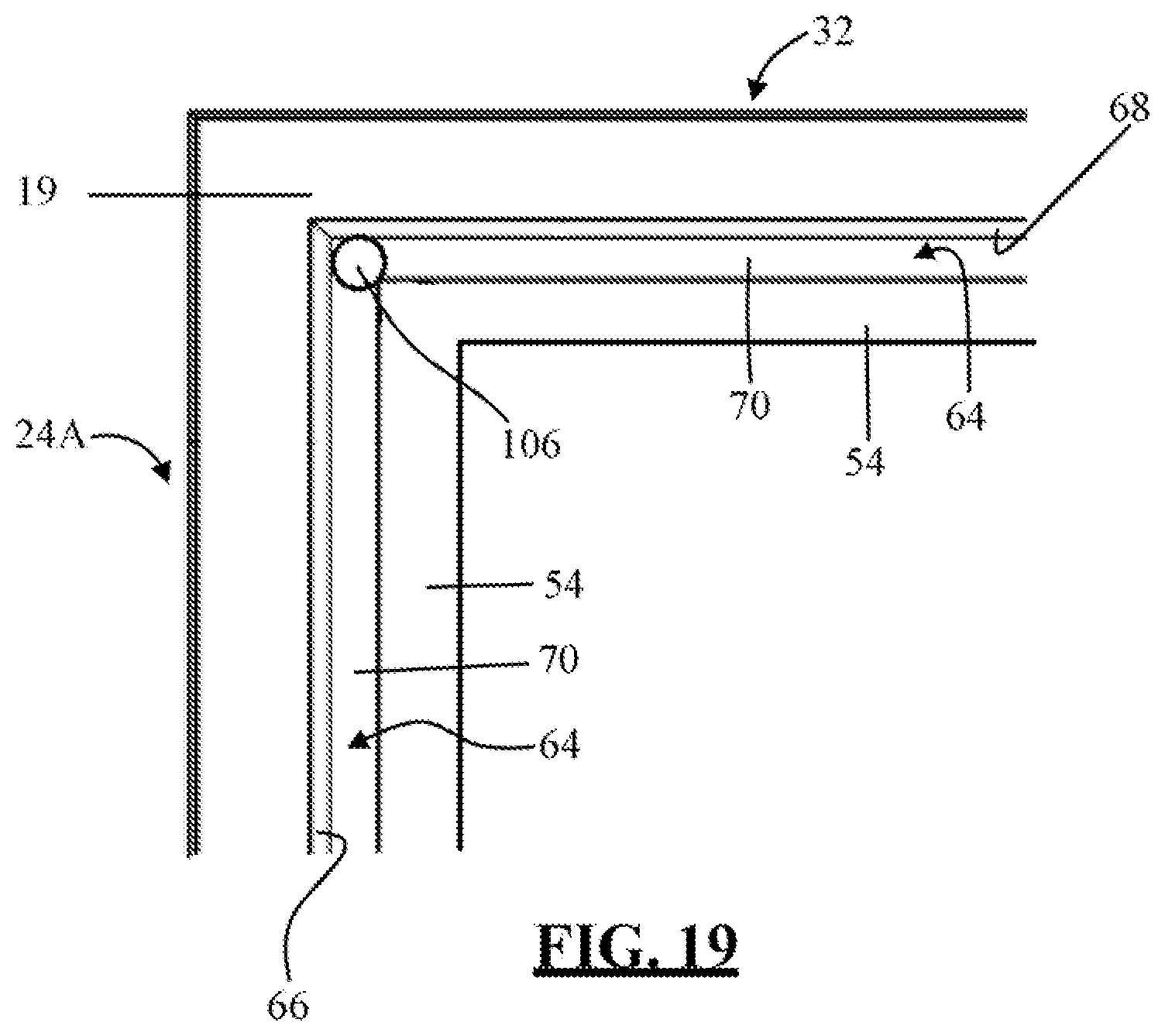 Patent US11772469 Figure 16 – Tonneau cover assembly with a fluid management system