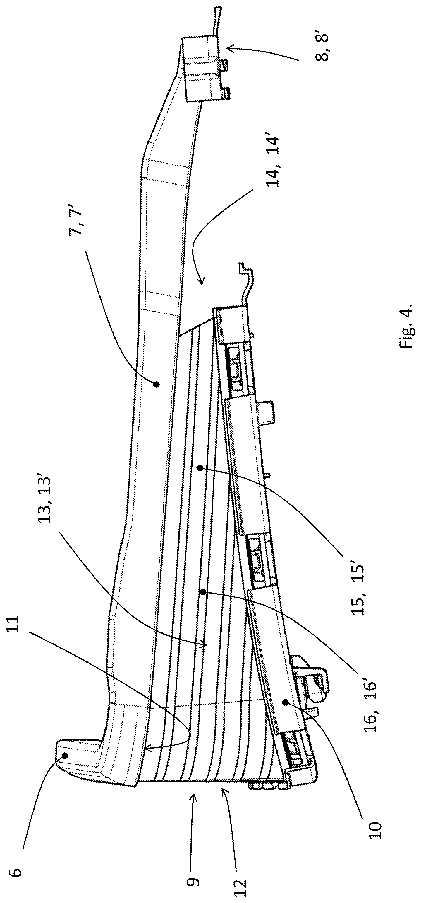 Patent US11772470 Figure 4 – Wind deflector assembly