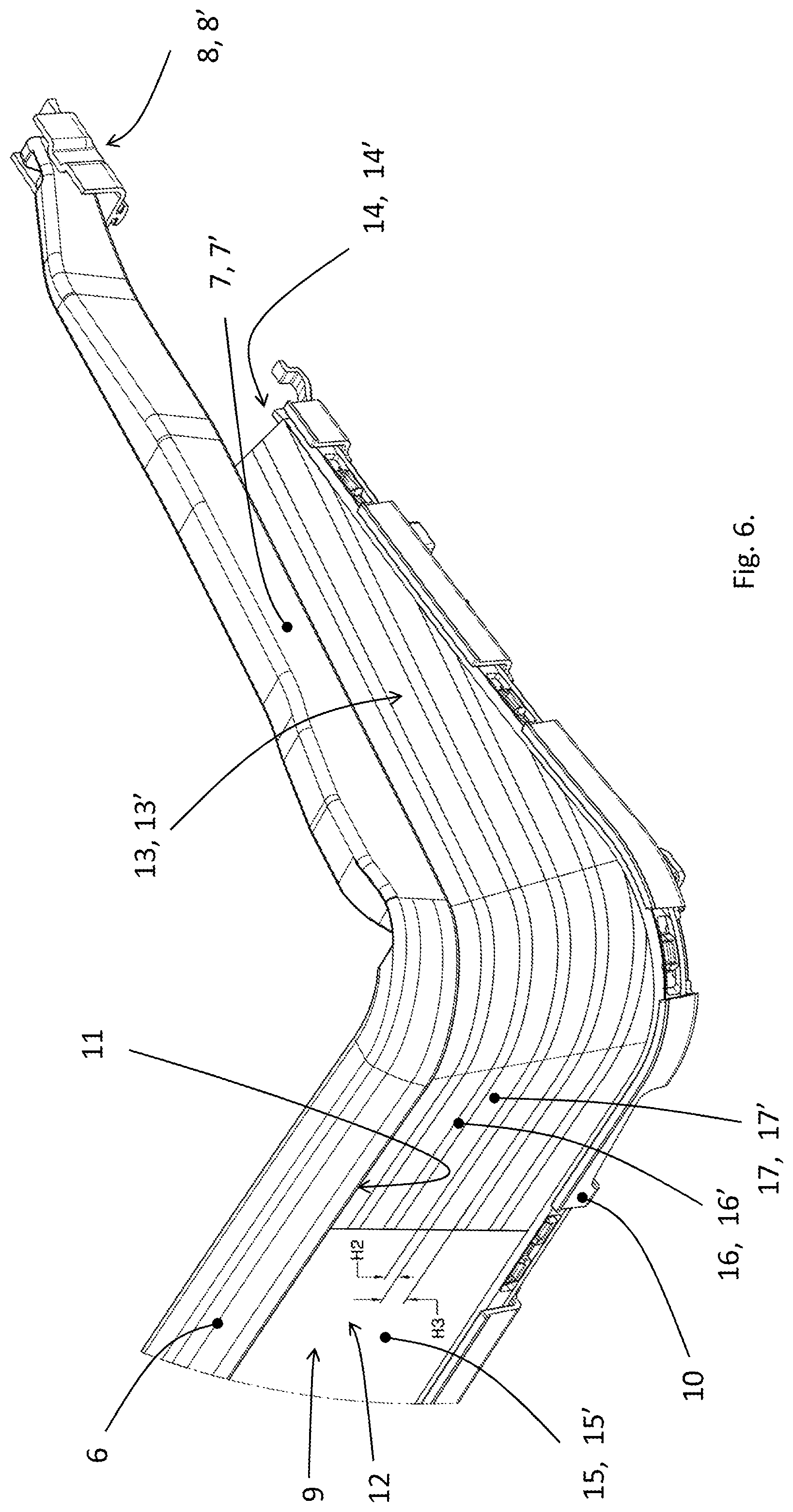 Patent US11772470 Figure 6 – Wind deflector assembly