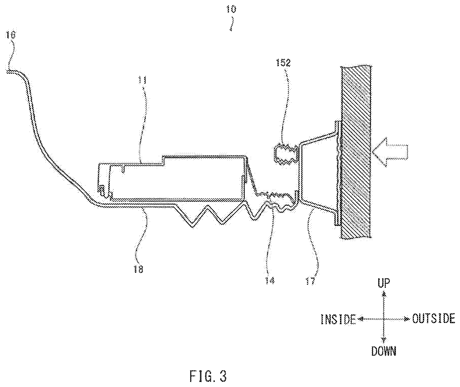 Patent US11772472 Figure 3 – Vehicle battery protection structure