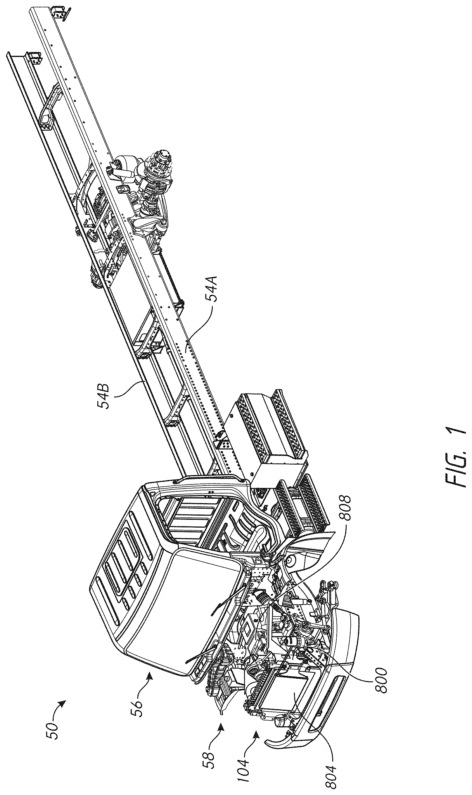 Patent US11772474 Figure 1 – Electric powertrain system for heavy duty vehicles