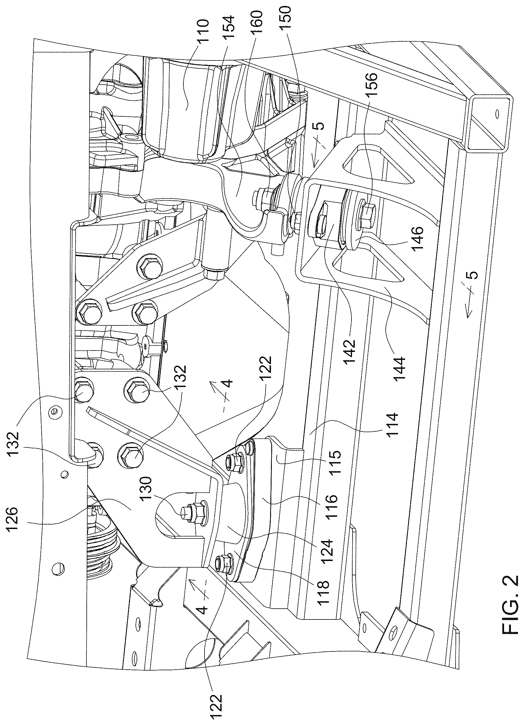 Patent US11772476 Figure 2 – Utility vehicle automatic transmission powertrain mounting