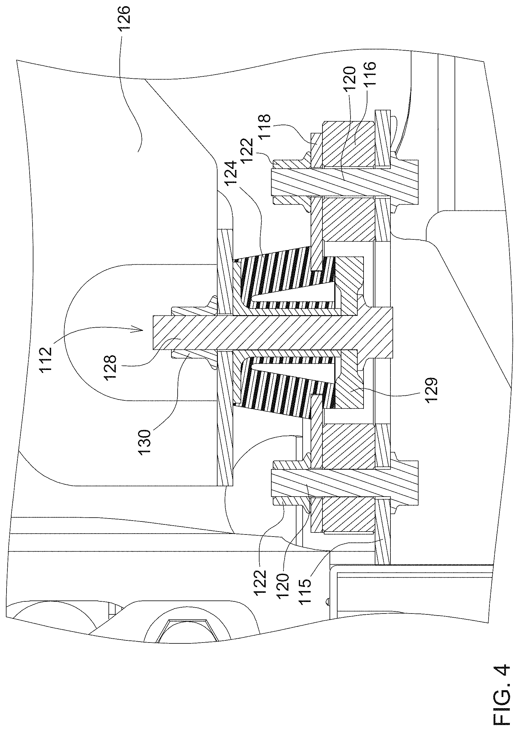 Patent US11772476 Figure 4 – Utility vehicle automatic transmission powertrain mounting