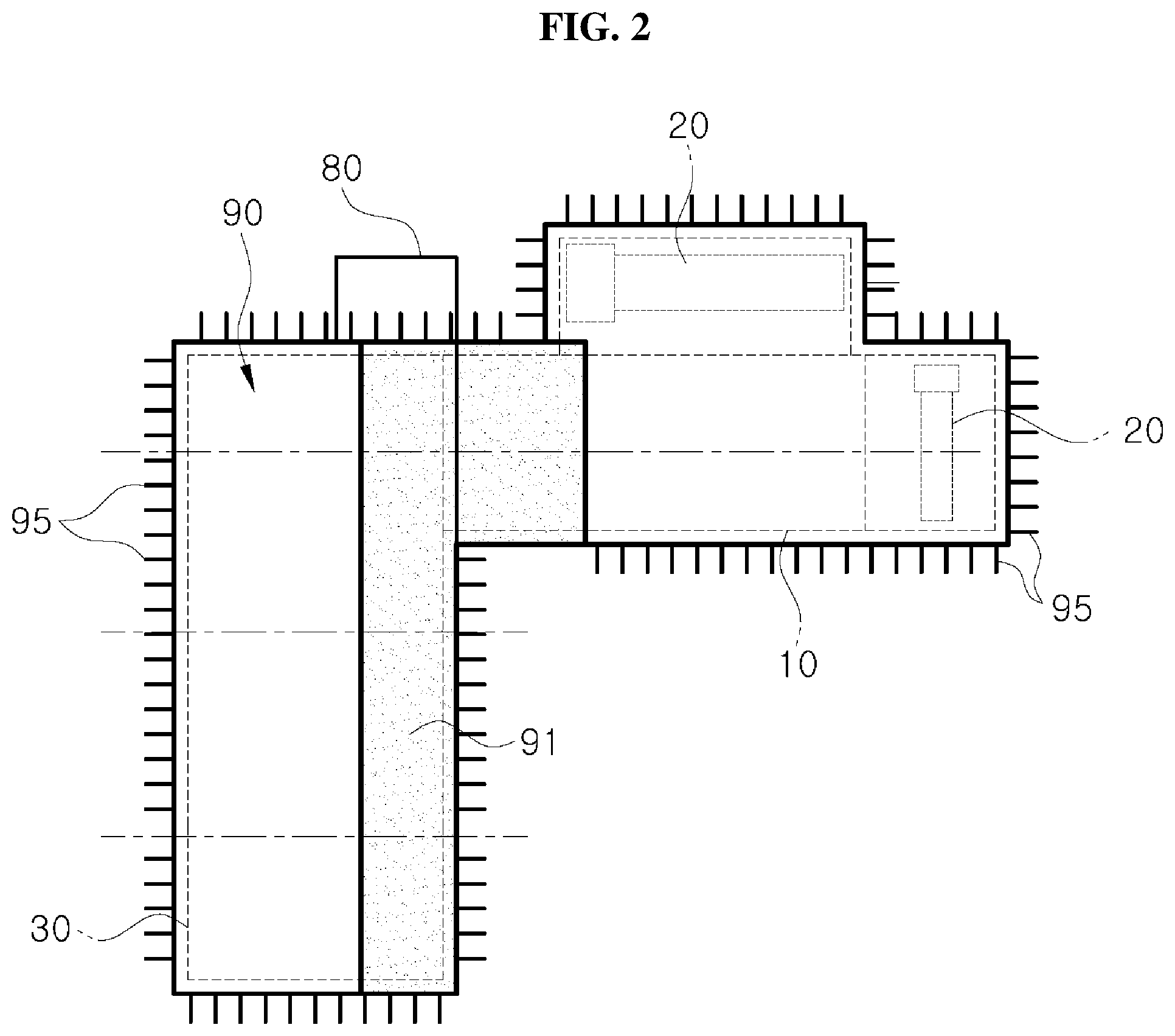 Patent US11772480 Figure 2 – Transaxle-integrated cooling circulation system