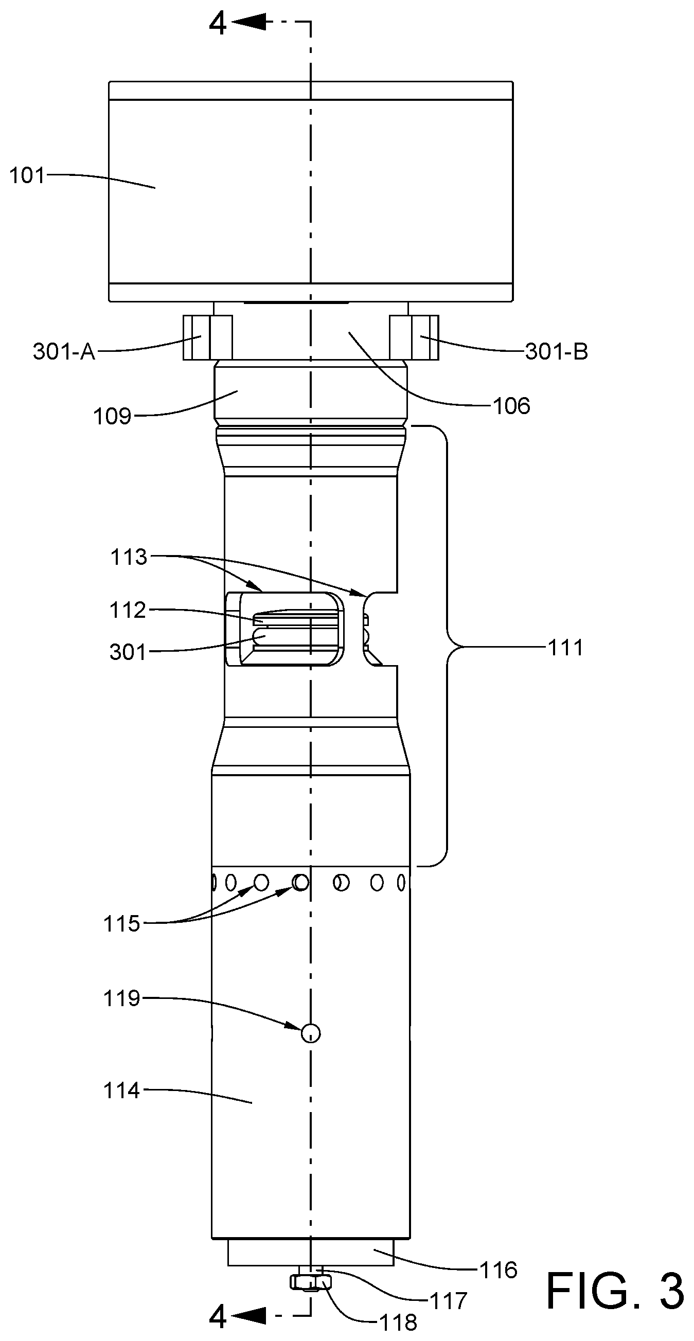 Patent US11772484 Figure 3 – Fully-integrated, fluid flow-control module designed for installation within an ISO filler neck of a top-fill def tank