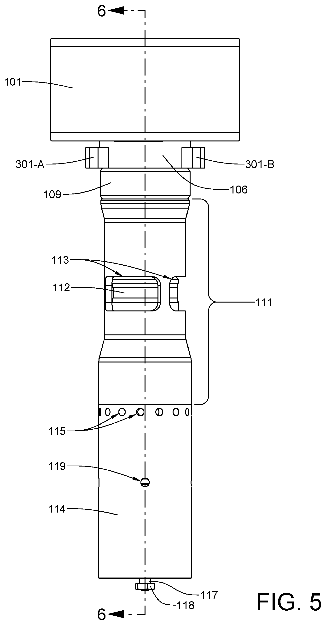Patent US11772484 Figure 5 – Fully-integrated, fluid flow-control module designed for installation within an ISO filler neck of a top-fill def tank