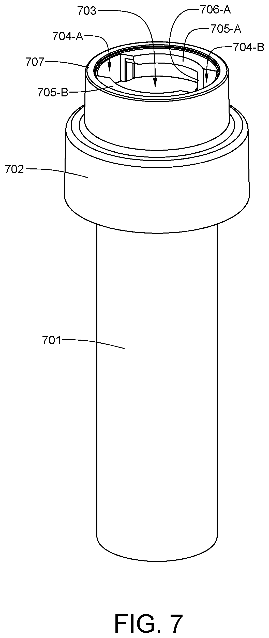 Patent US11772484 Figure 7 – Fully-integrated, fluid flow-control module designed for installation within an ISO filler neck of a top-fill def tank