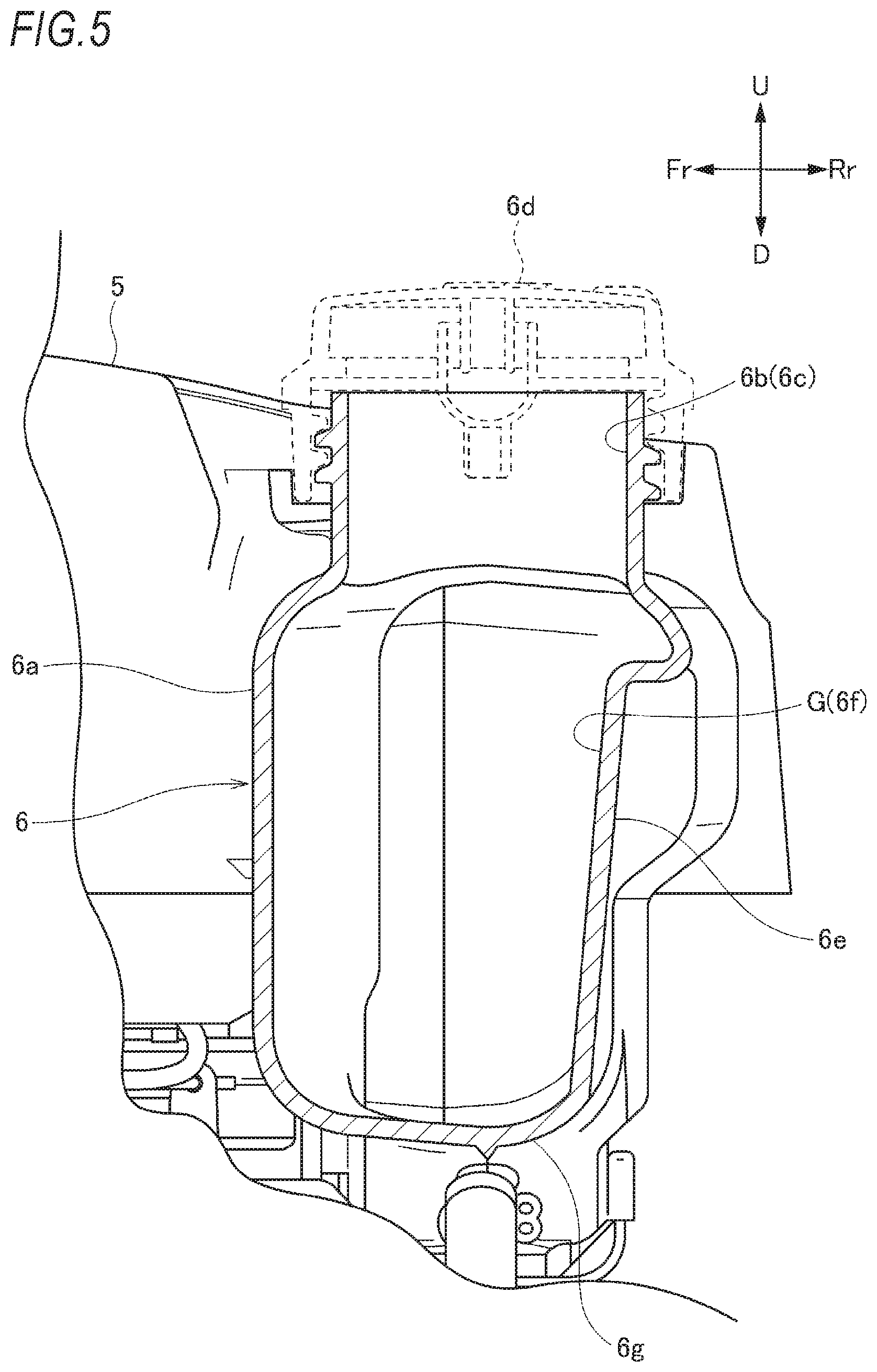 Patent US11772485 Figure 5 – Engine and work machine