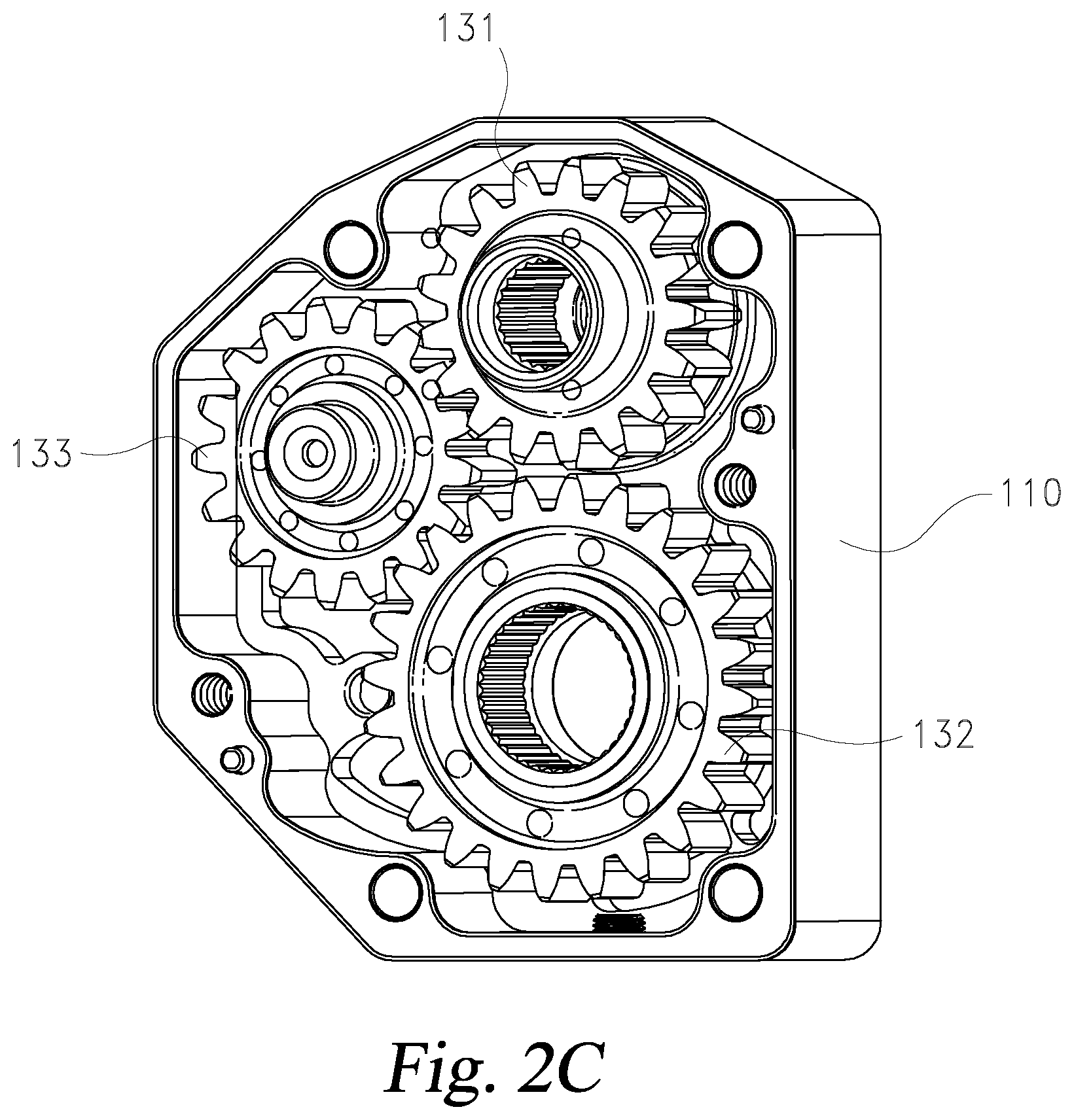 Patent US11772486 Figure 4 – Multi-gear-ratio portal gear box