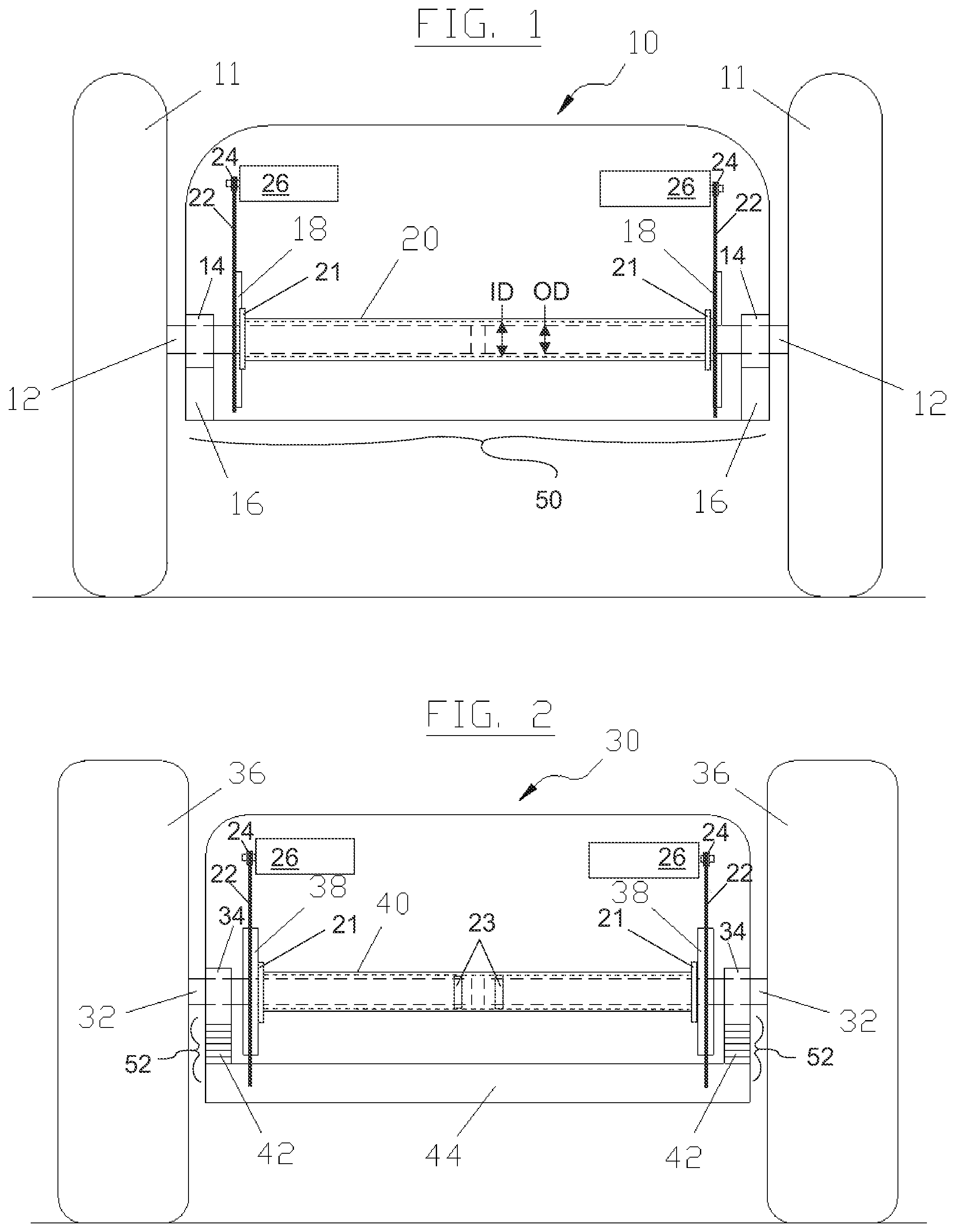 Patent US11772487 Figure 1 – Vehicle rear drive axle