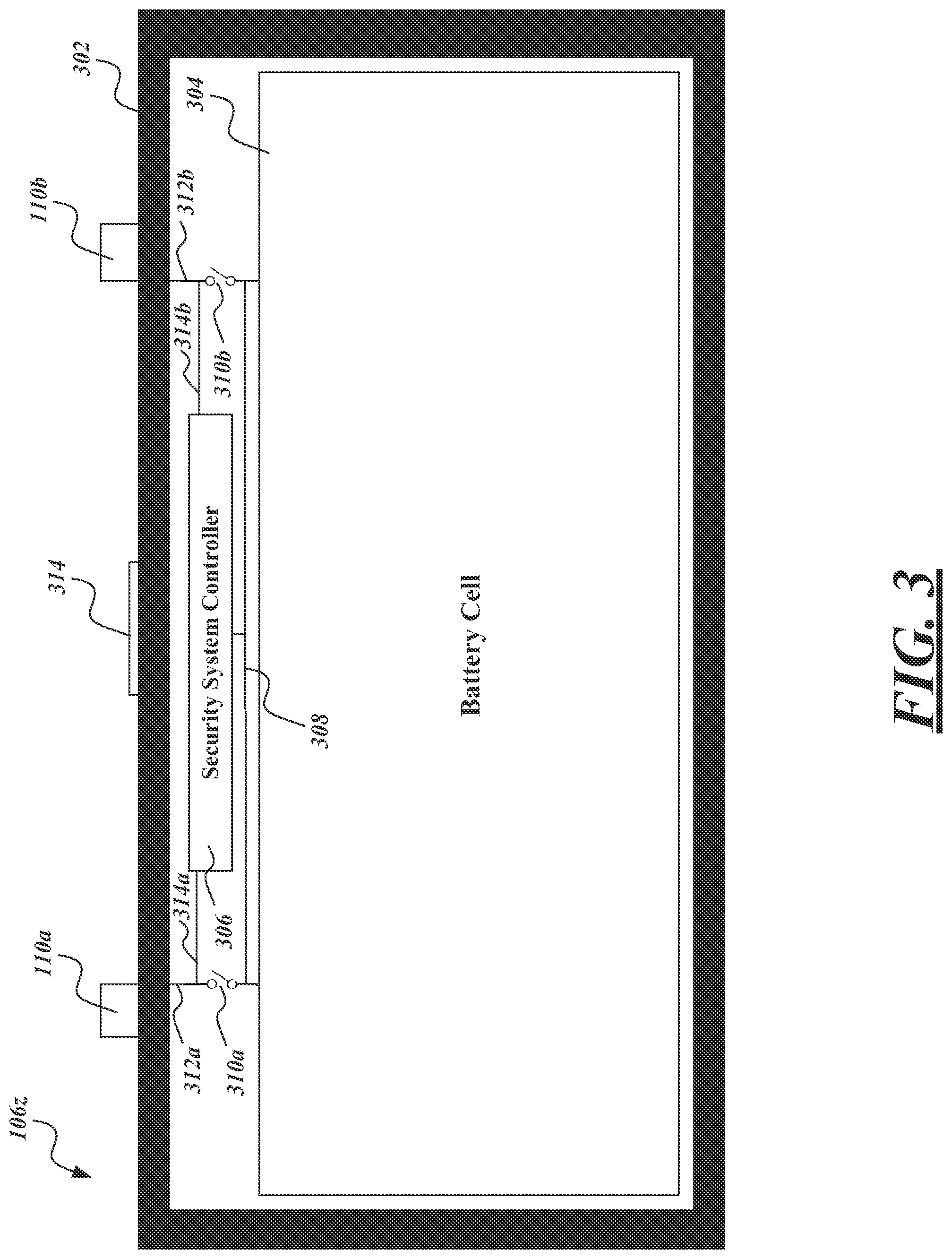 Patent US11772493 Figure 3 – Apparatus, method and article for authentication, security and control of power storage devices, such as batteries