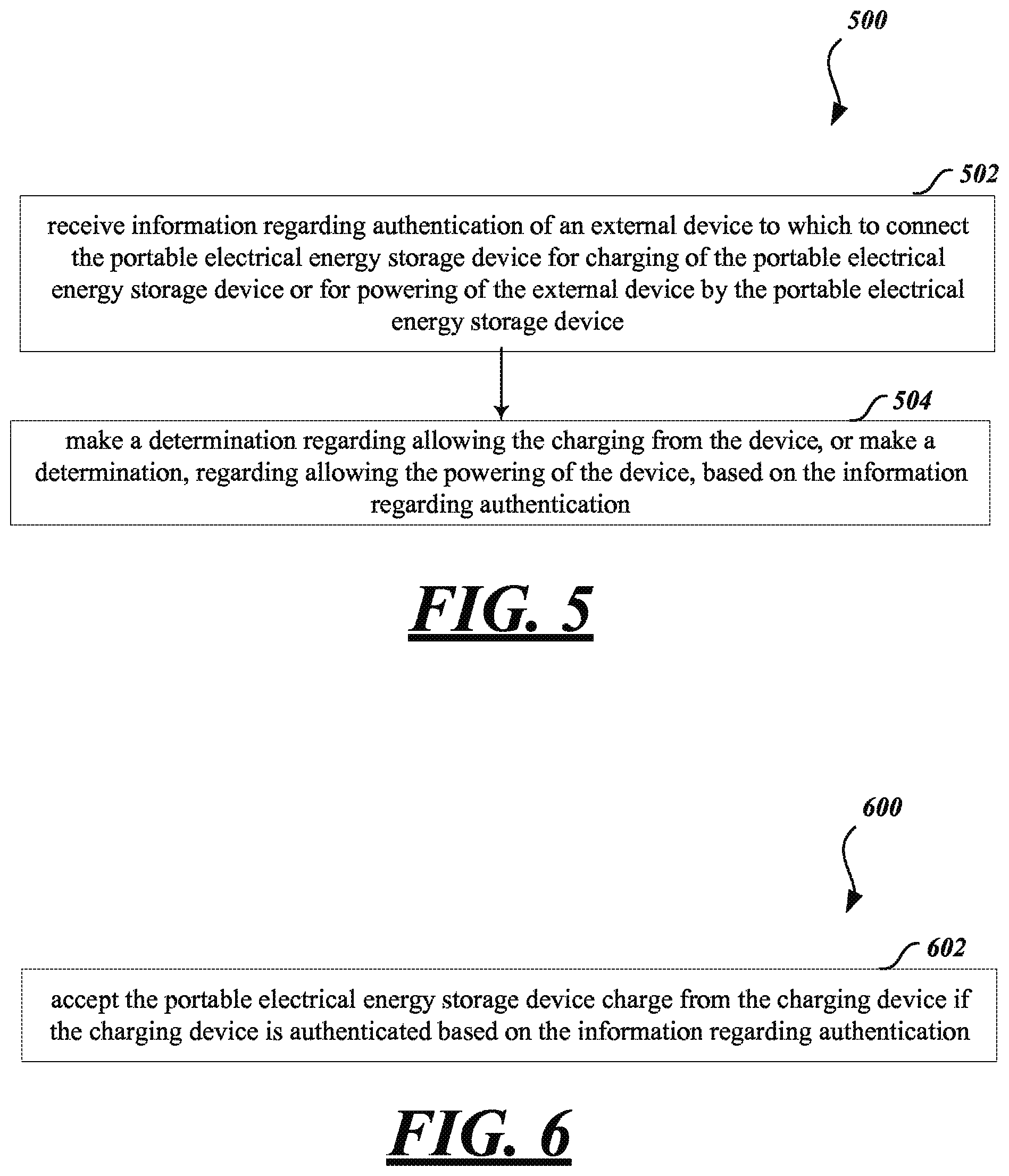 Patent US11772493 Figure 5 – Apparatus, method and article for authentication, security and control of power storage devices, such as batteries