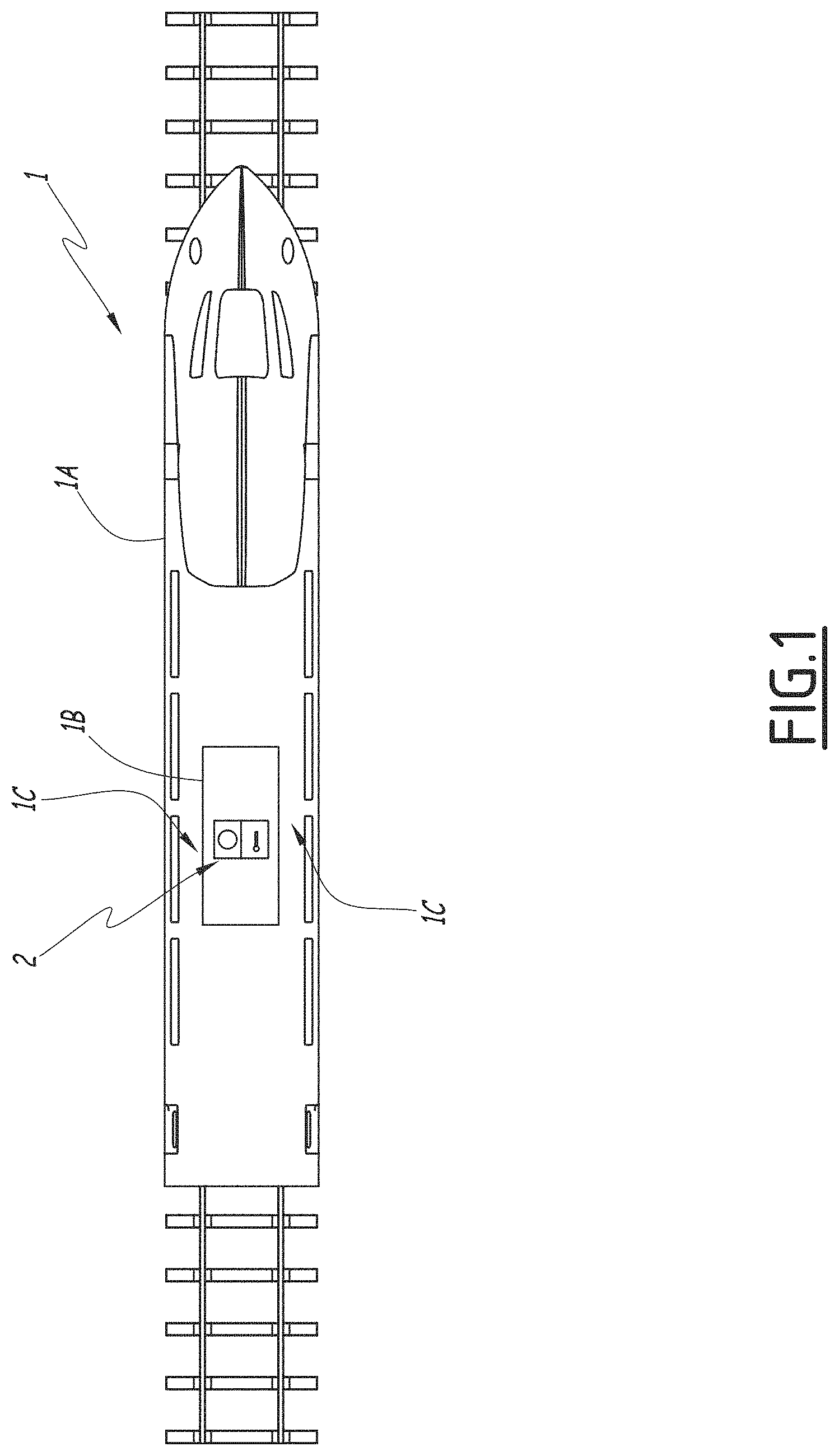 Patent US11772494 Figure 1 – Electric switching device for a railway vehicle and railway vehicle comprising such a device