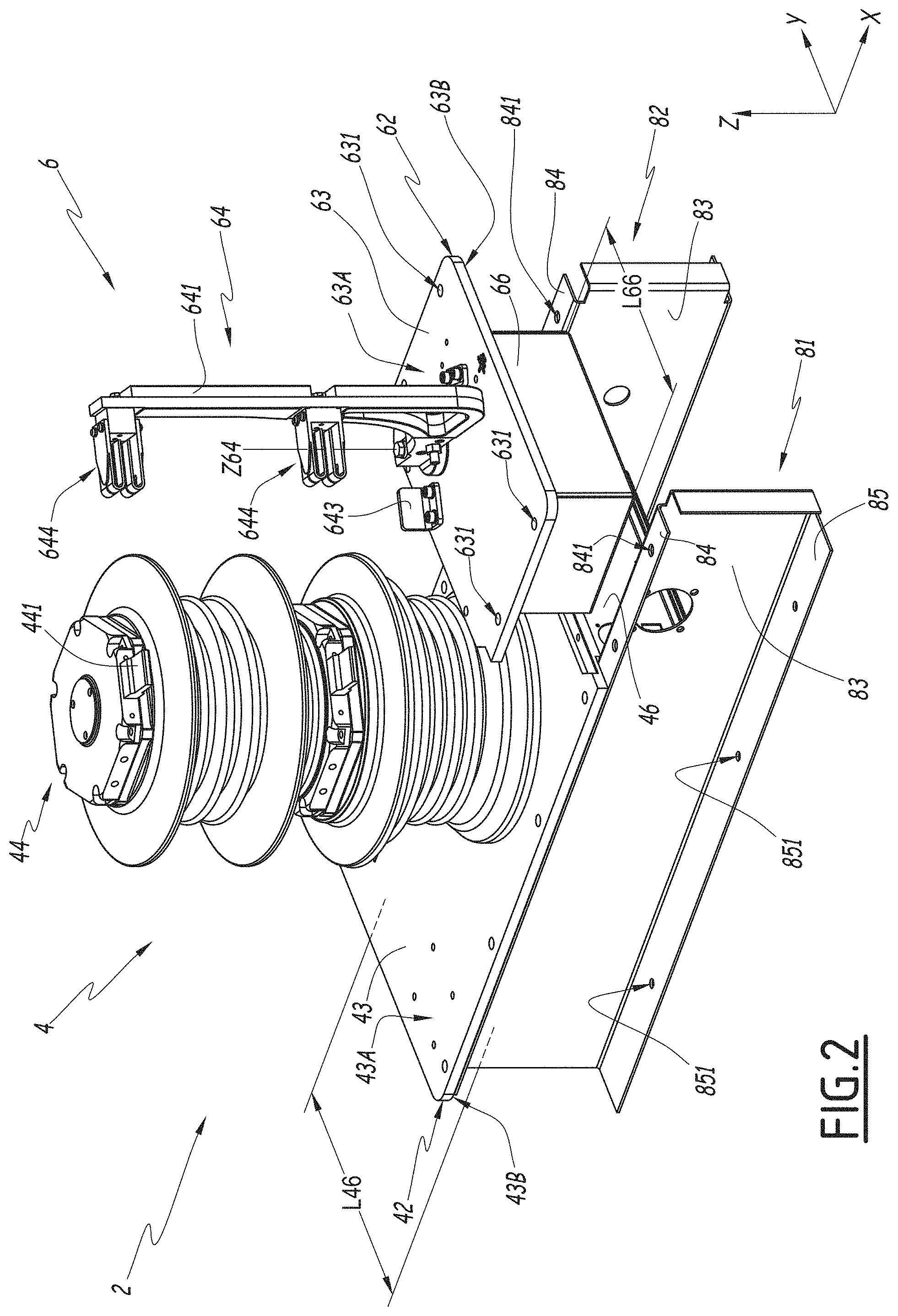 Patent US11772494 Figure 2 – Electric switching device for a railway vehicle and railway vehicle comprising such a device