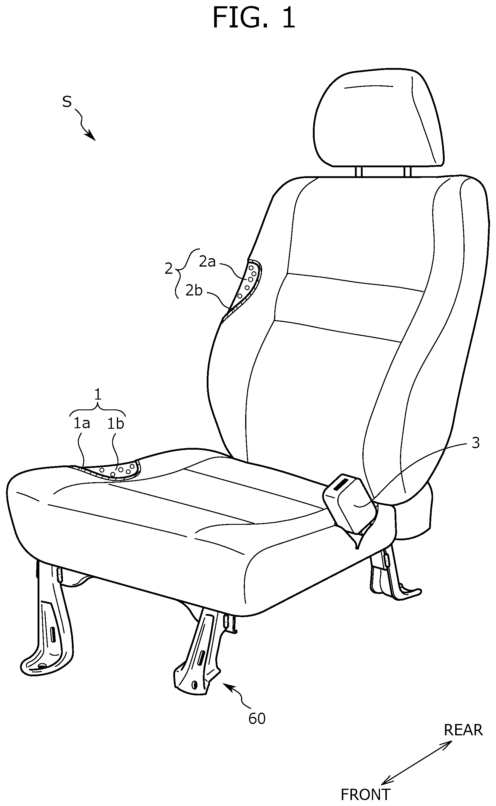 Patent US11772516 Figure 1 – Conveyance seat