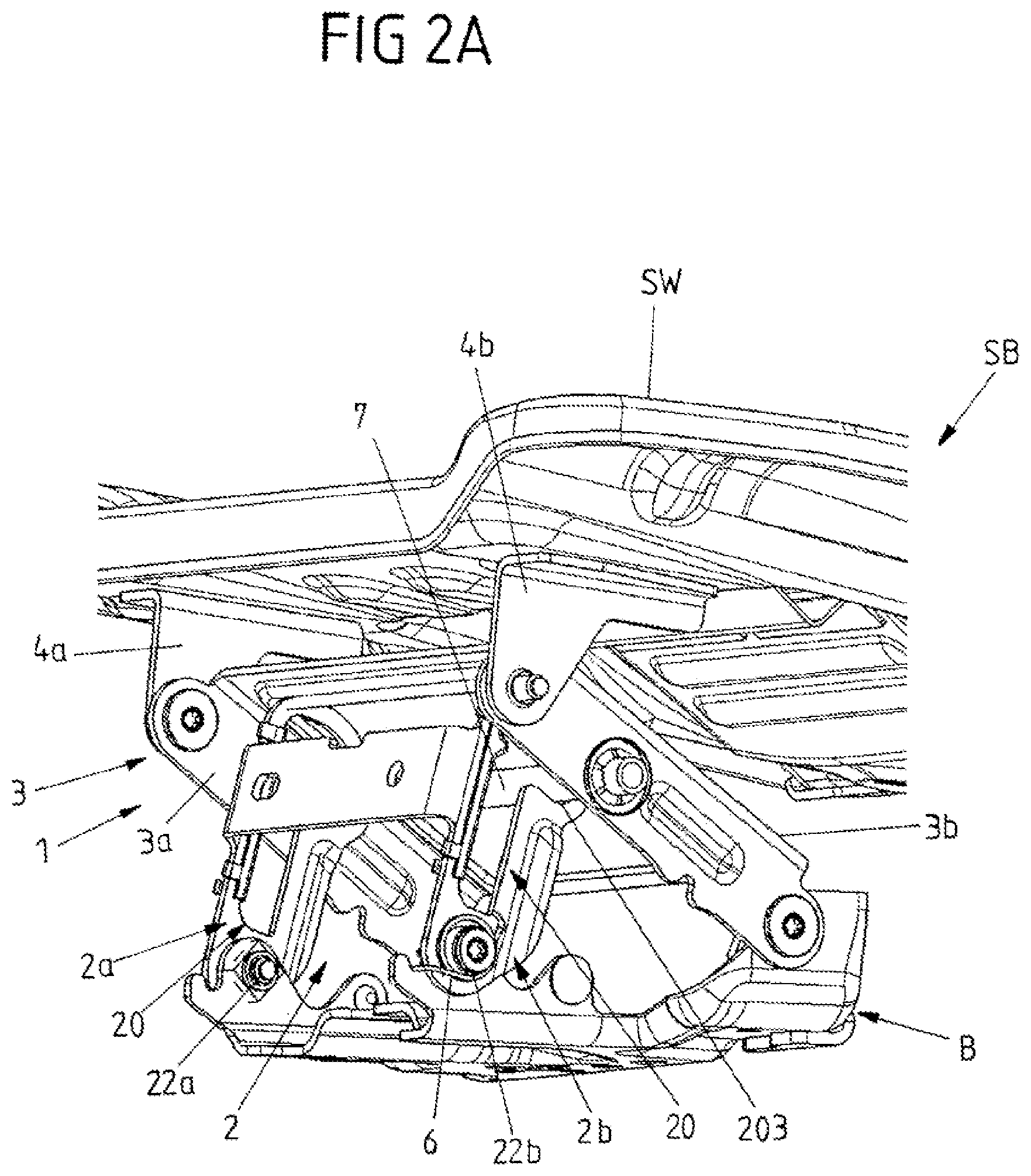 Patent US11772518 Figure 3 – Vehicle seat with blocking device for a lowerable seat part of the vehicle seat