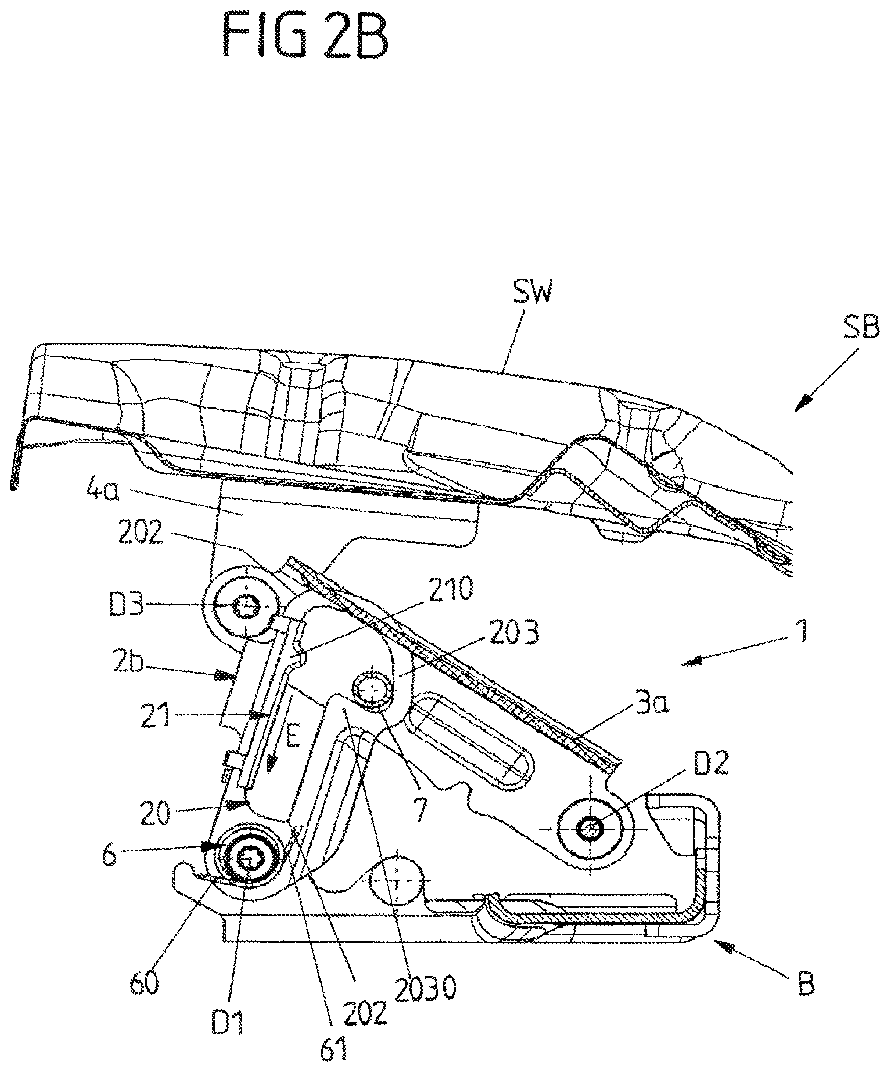Patent US11772518 Figure 4 – Vehicle seat with blocking device for a lowerable seat part of the vehicle seat