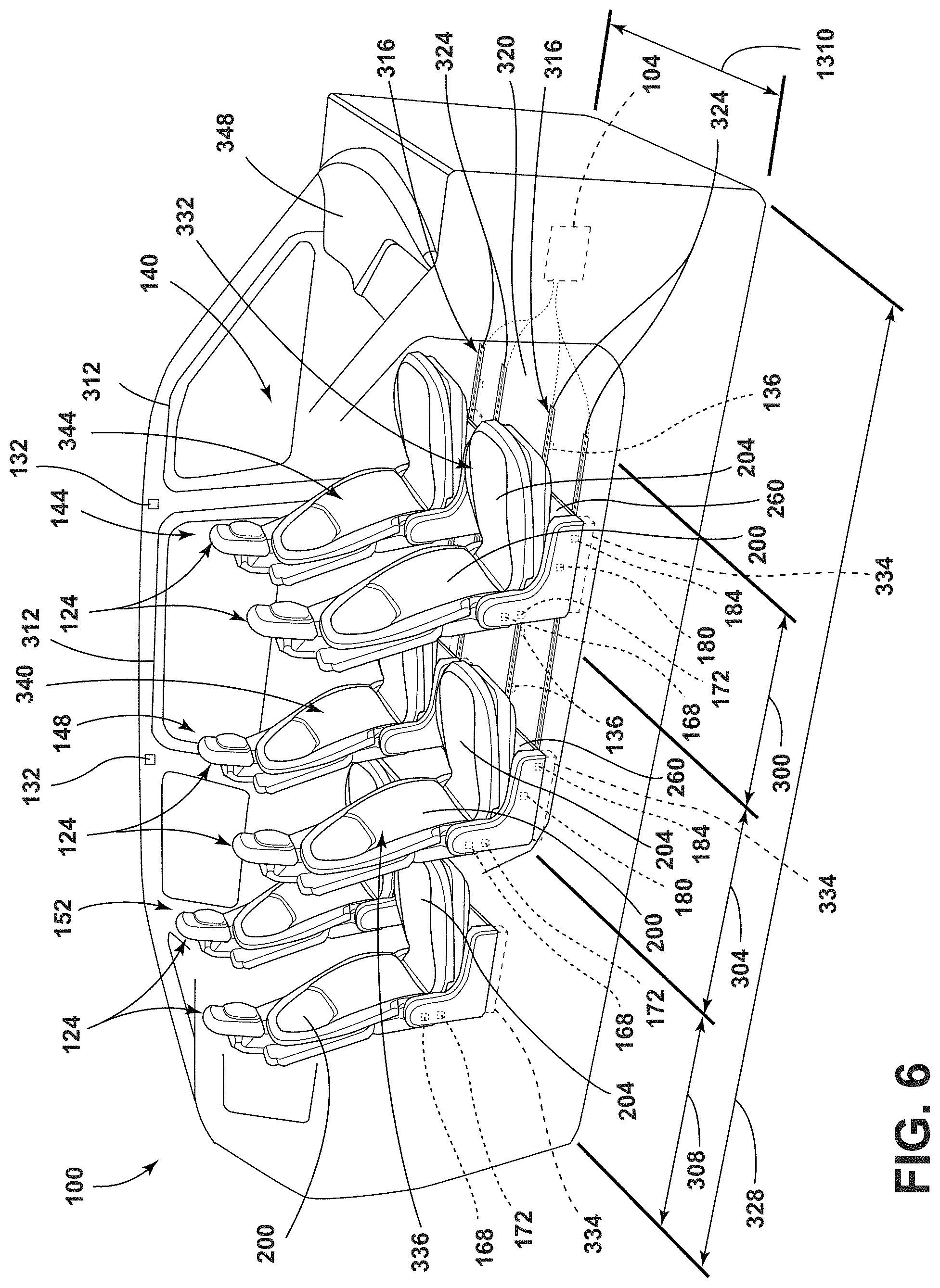 Patent US11772520 Figure 6 – Remote notification and adjustment of a passenger compartment arrangement