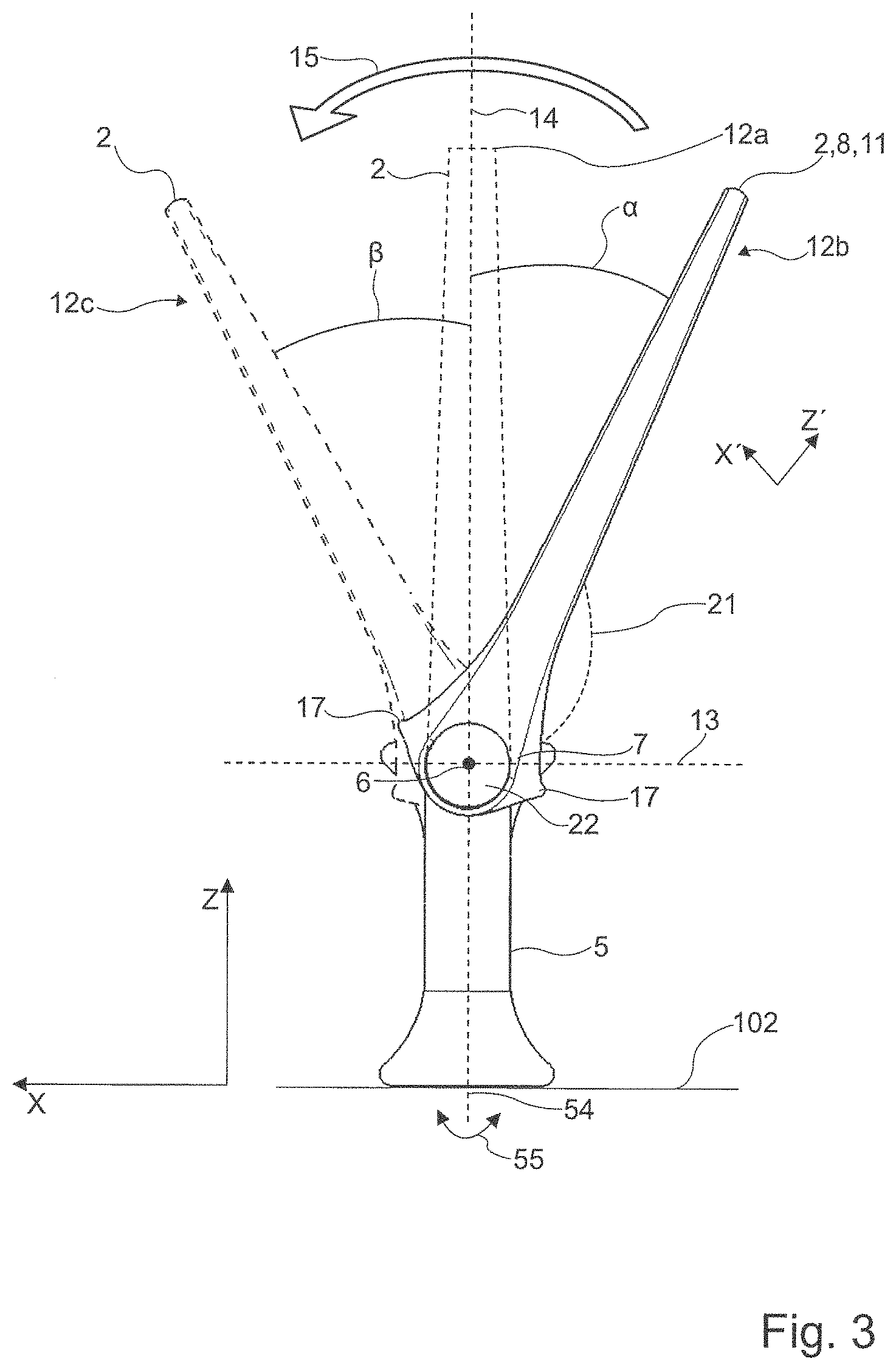 Patent US11772521 Figure 2 – Seat arrangement for a means of transport