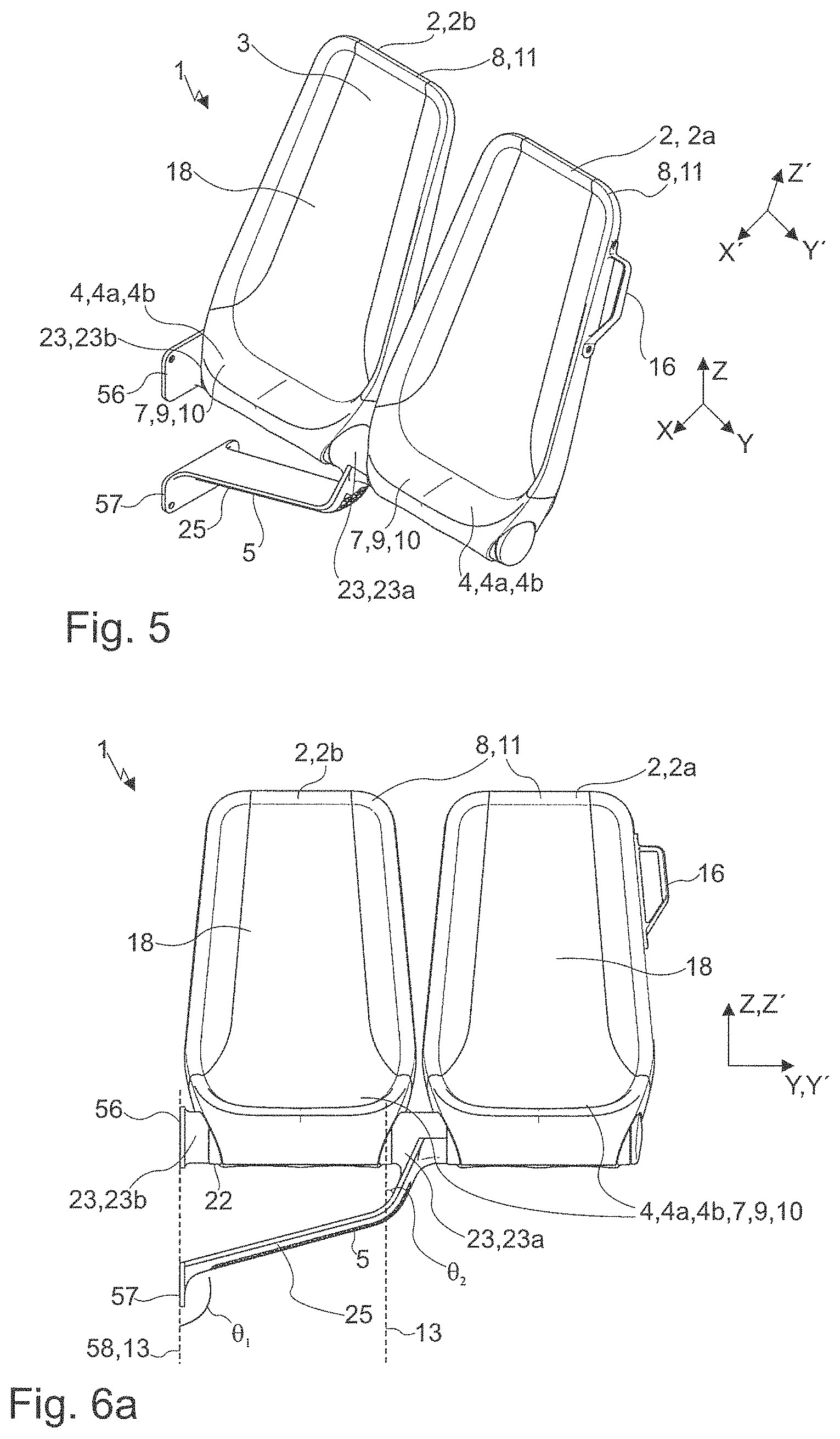 Patent US11772521 Figure 4 – Seat arrangement for a means of transport