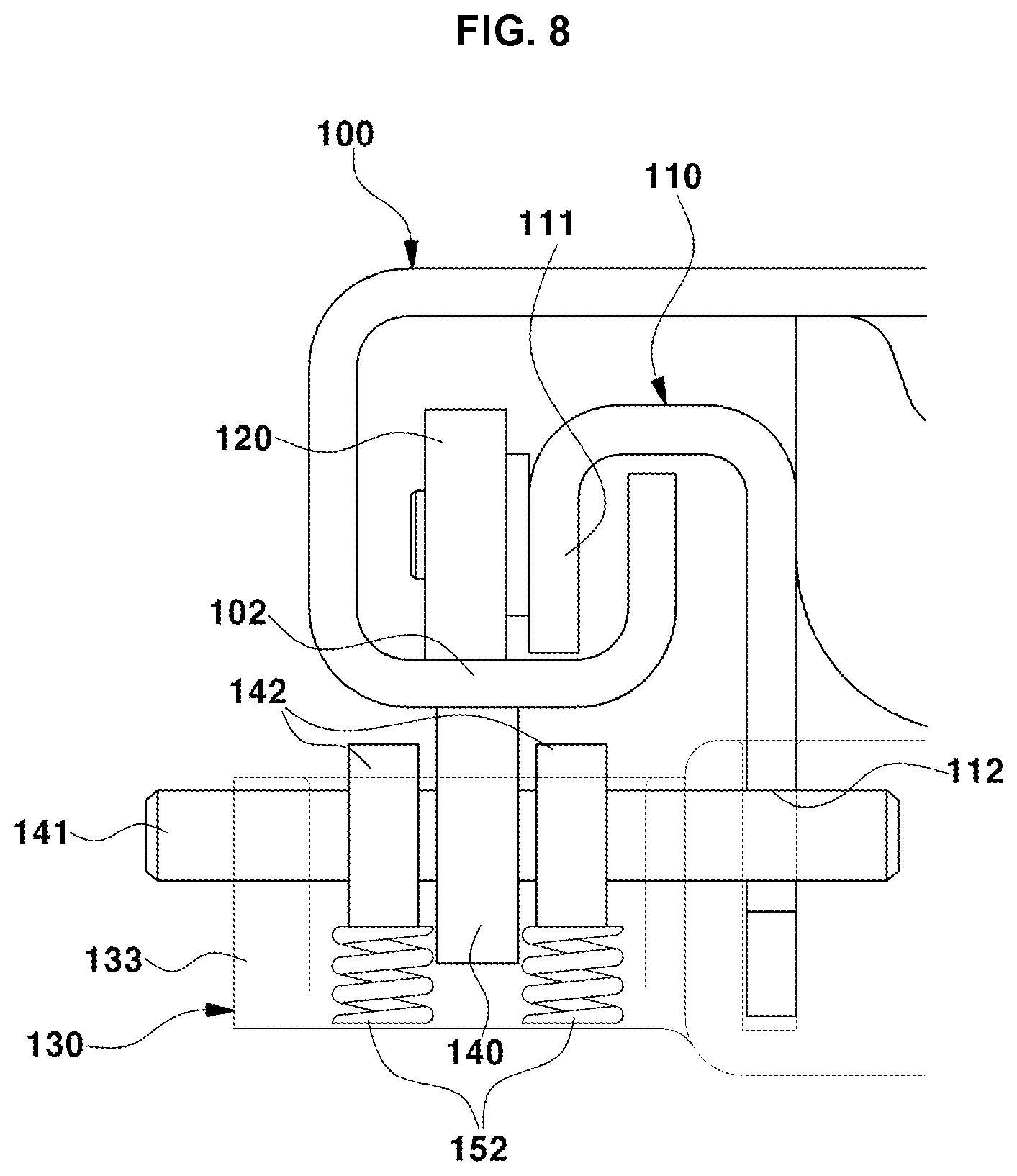 Patent US11772522 Figure 7 – Rail device for vehicle seat