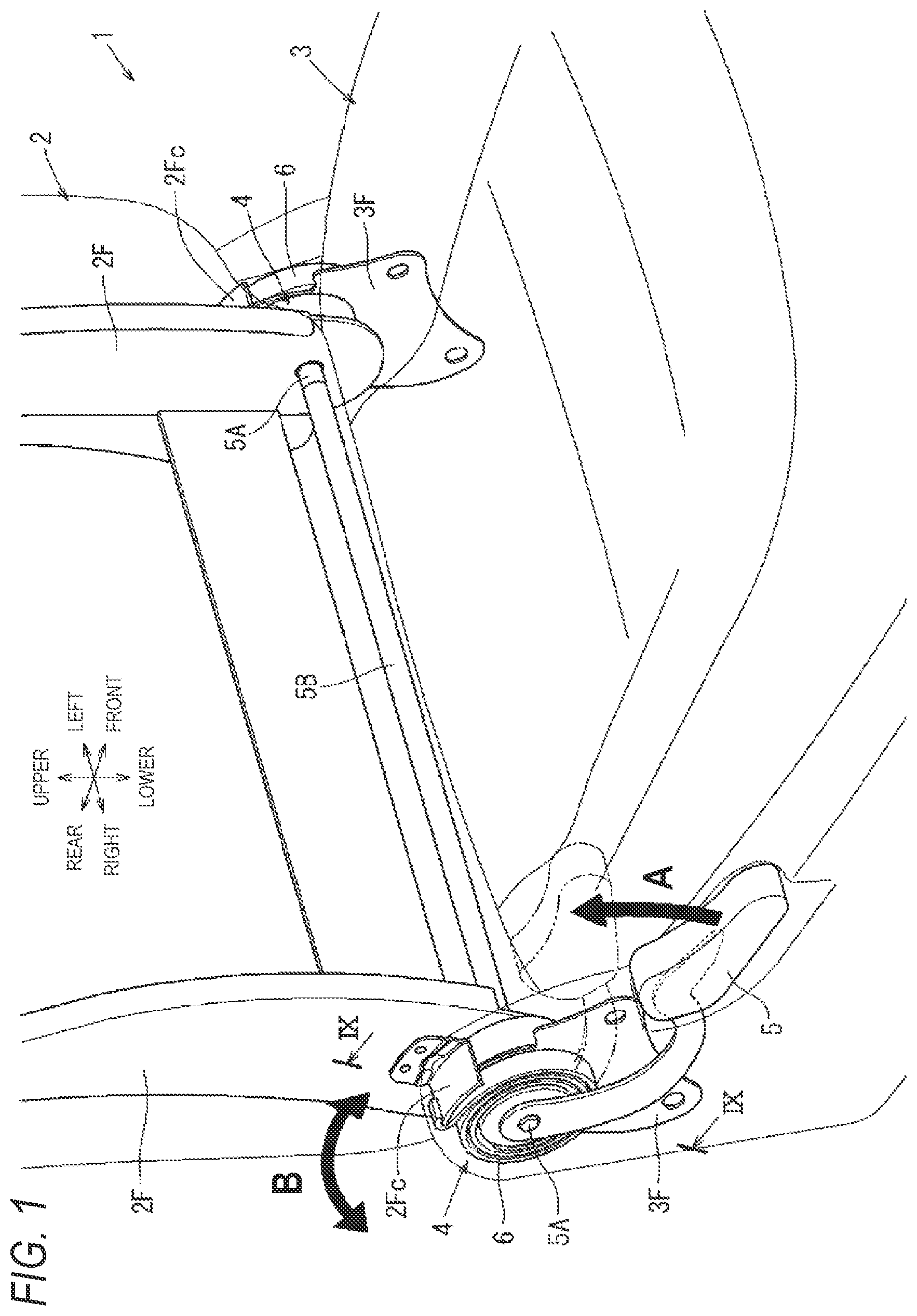 Patent US11772527 Figure 1 – Seat reclining device for vehicle