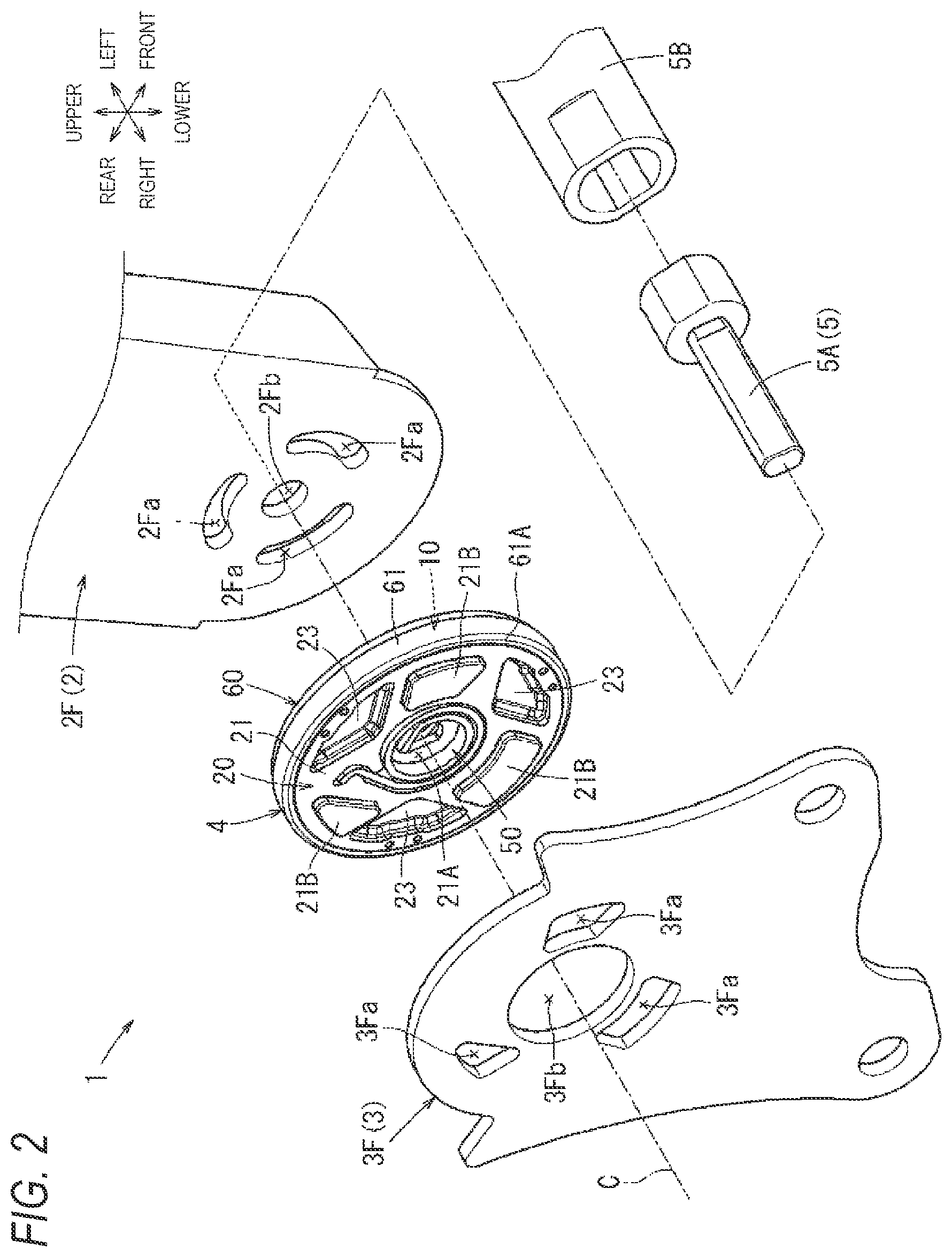 Patent US11772527 Figure 2 – Seat reclining device for vehicle