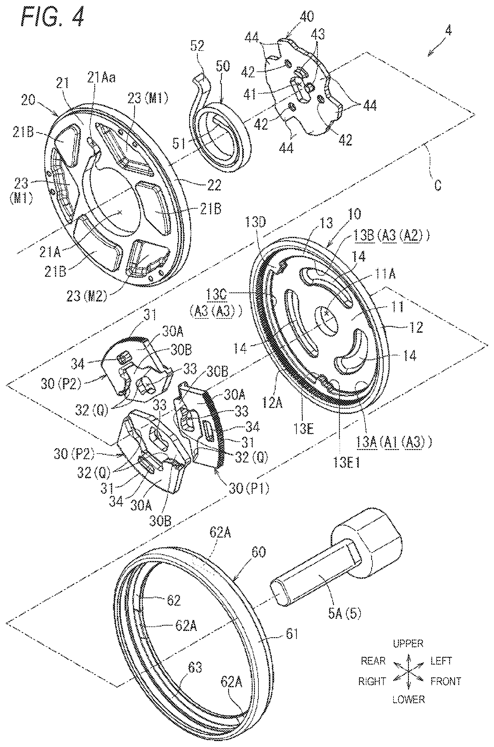 Patent US11772527 Figure 4 – Seat reclining device for vehicle