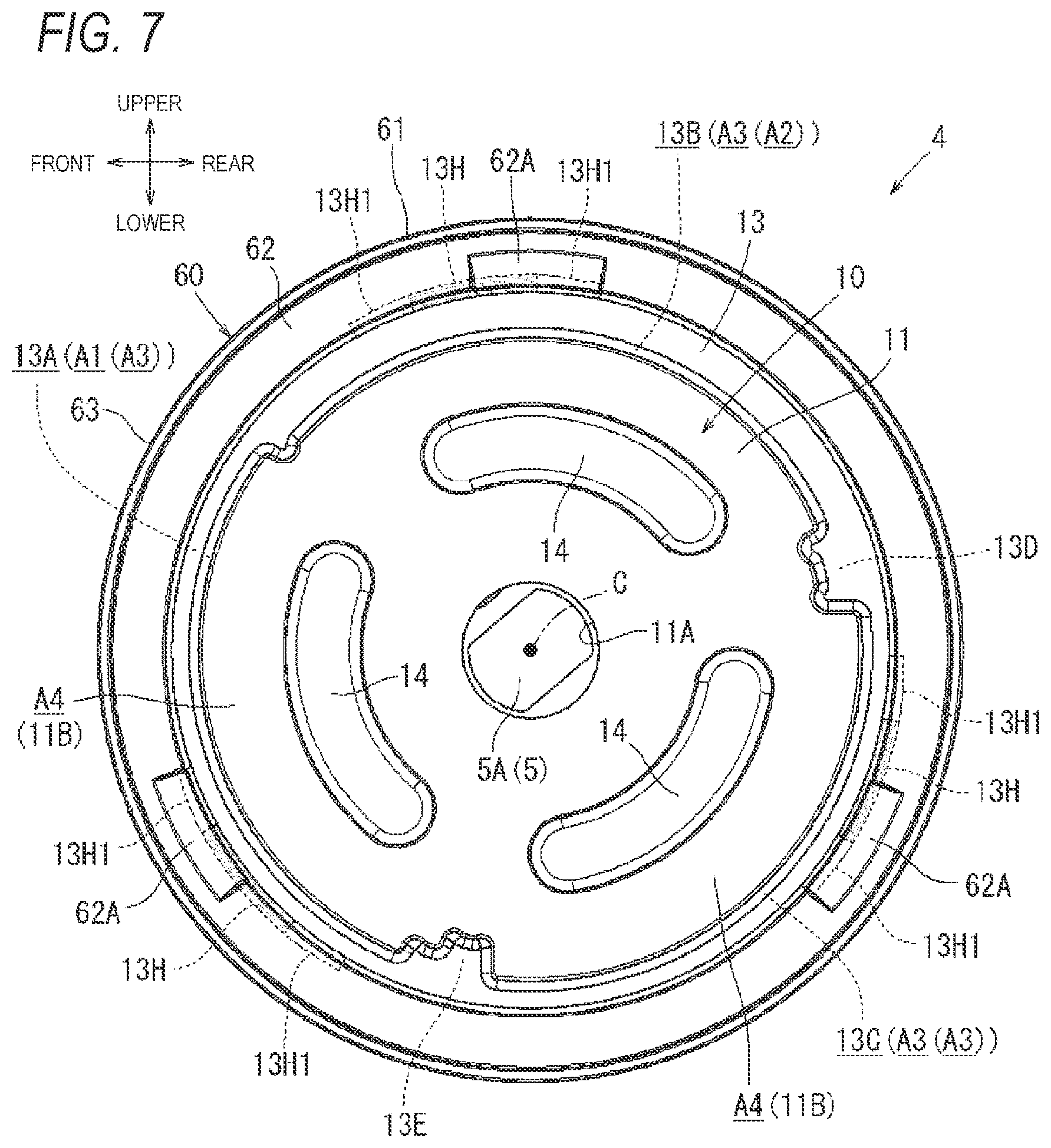 Patent US11772527 Figure 7 – Seat reclining device for vehicle