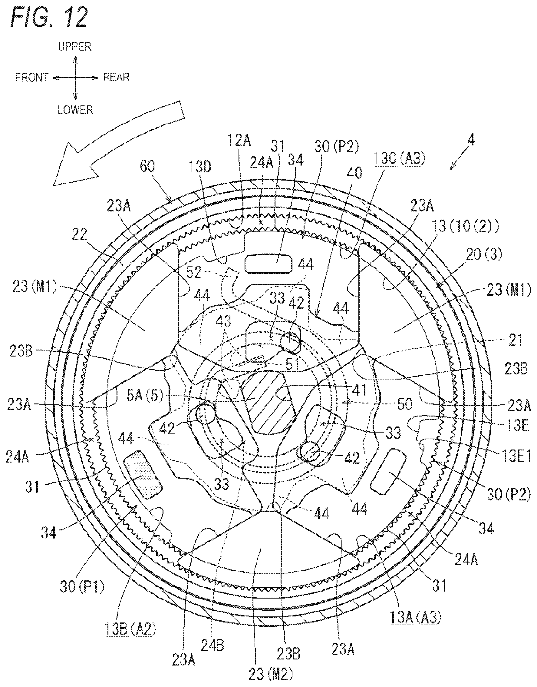 Patent US11772527 Figure 12 – Seat reclining device for vehicle