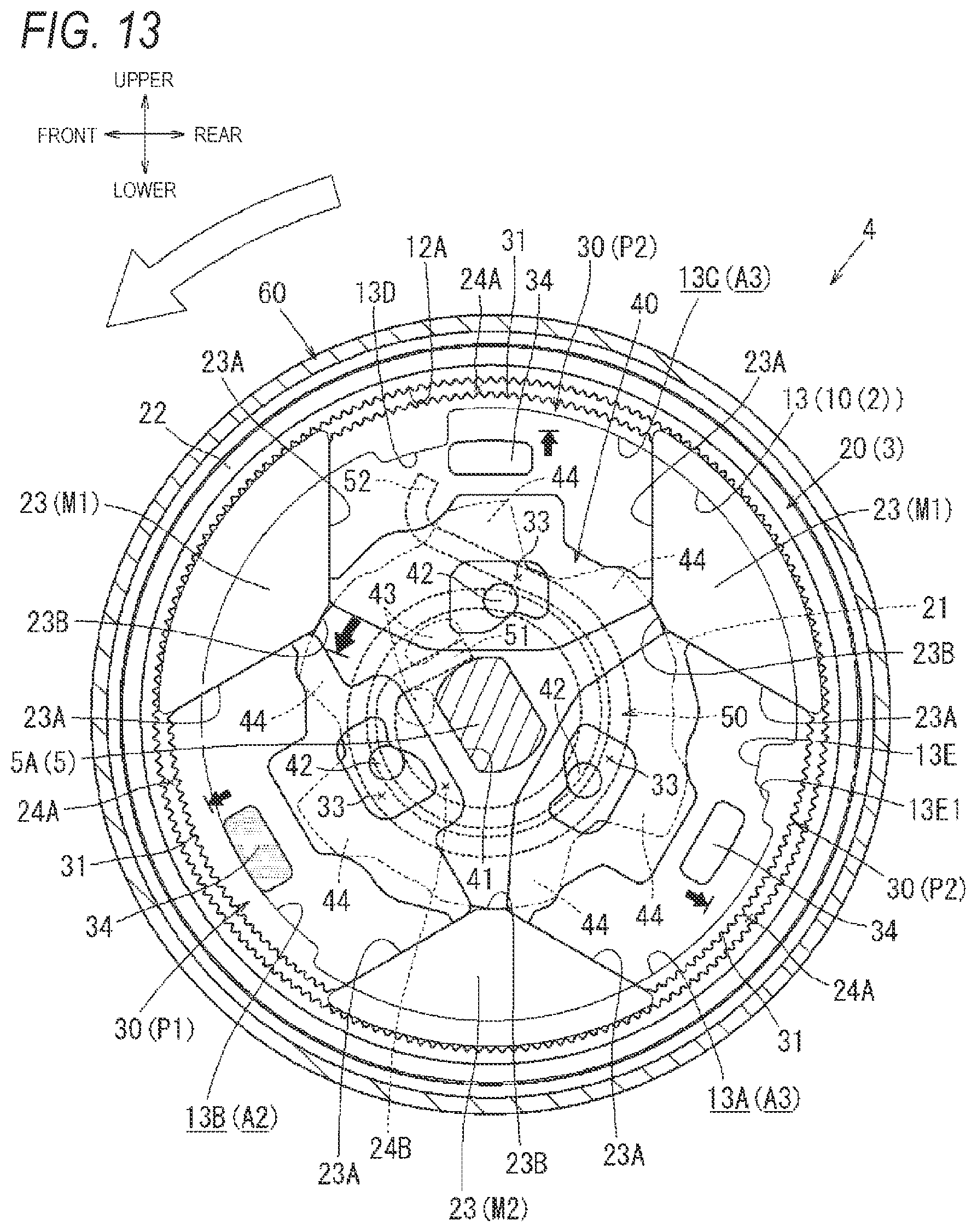 Patent US11772527 Figure 13 – Seat reclining device for vehicle