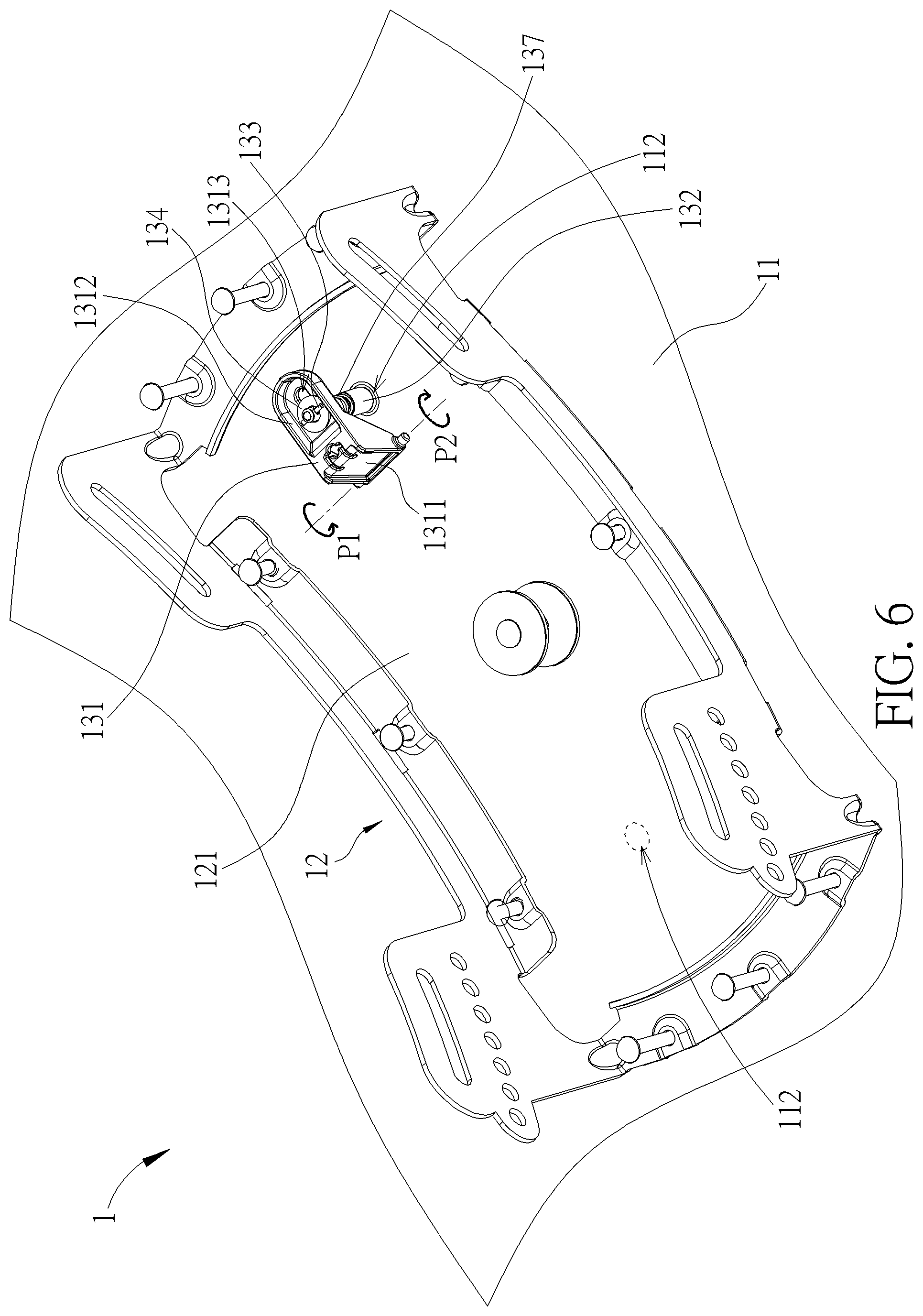 Patent US11772529 Figure 6 – Child safety seat and related spin lock mechanism