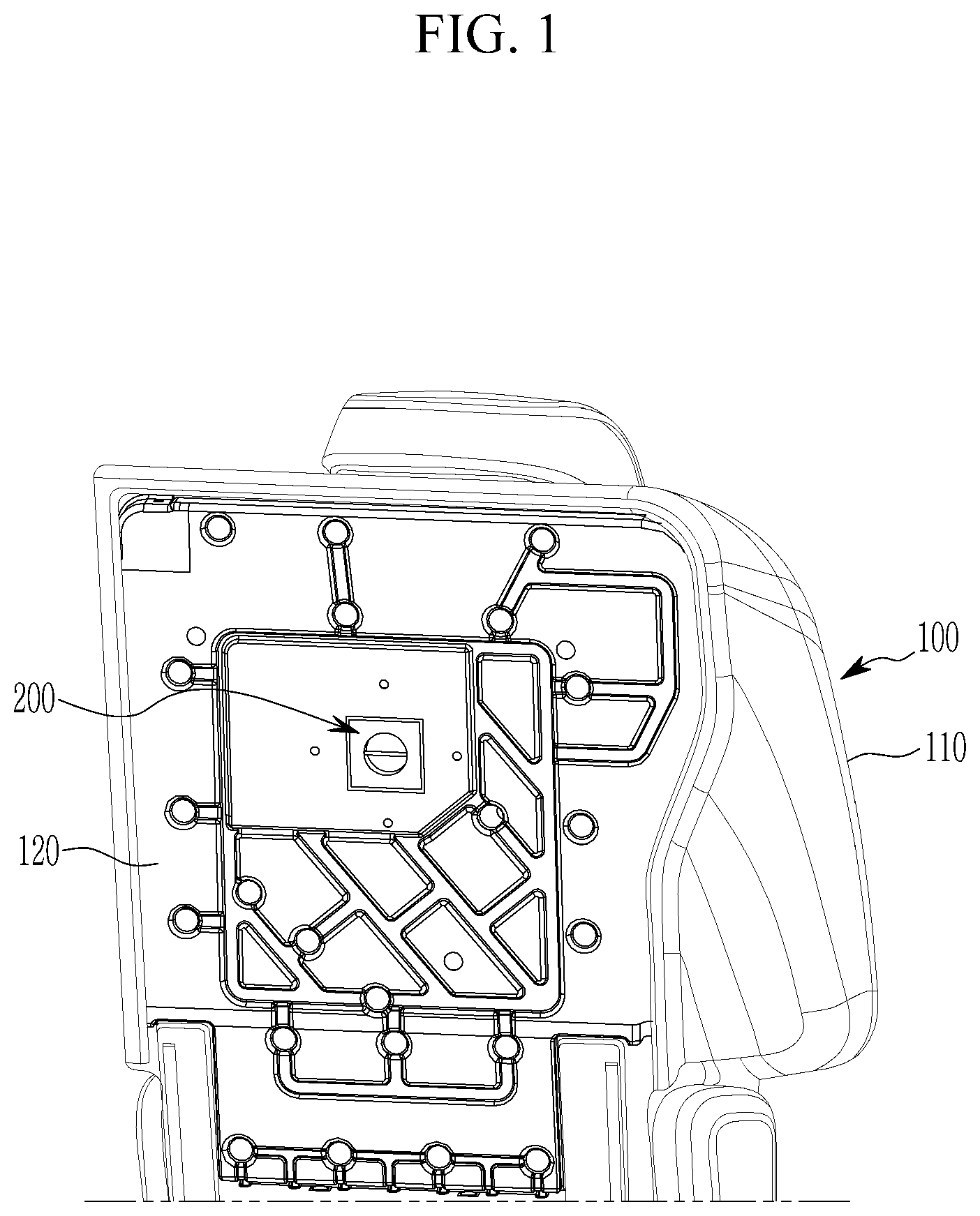 Patent US11772530 Figure 1 – Vehicle seat for mounting child seat