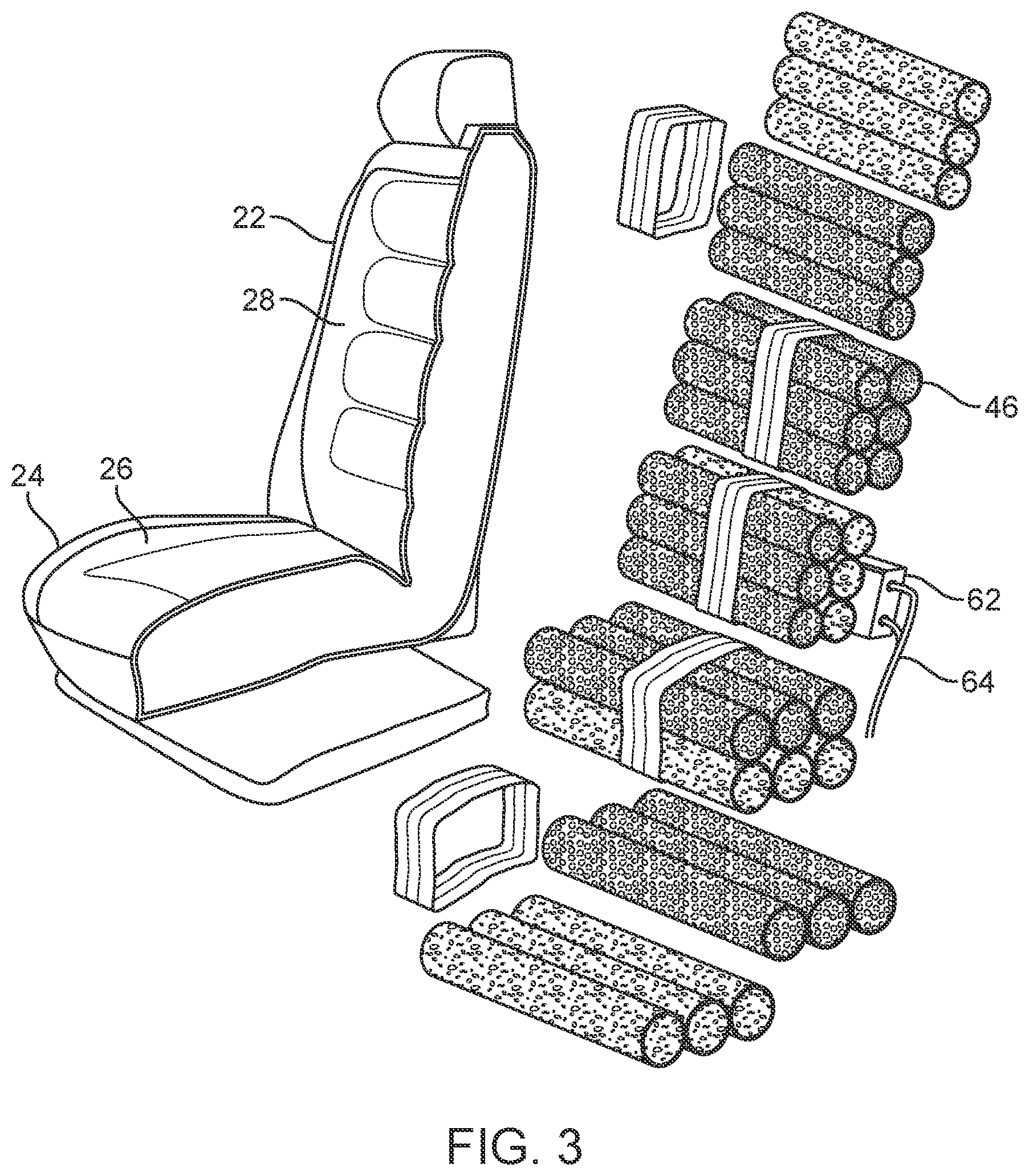 Patent US11772532 Figure 3 – Multi layer seat with inserts