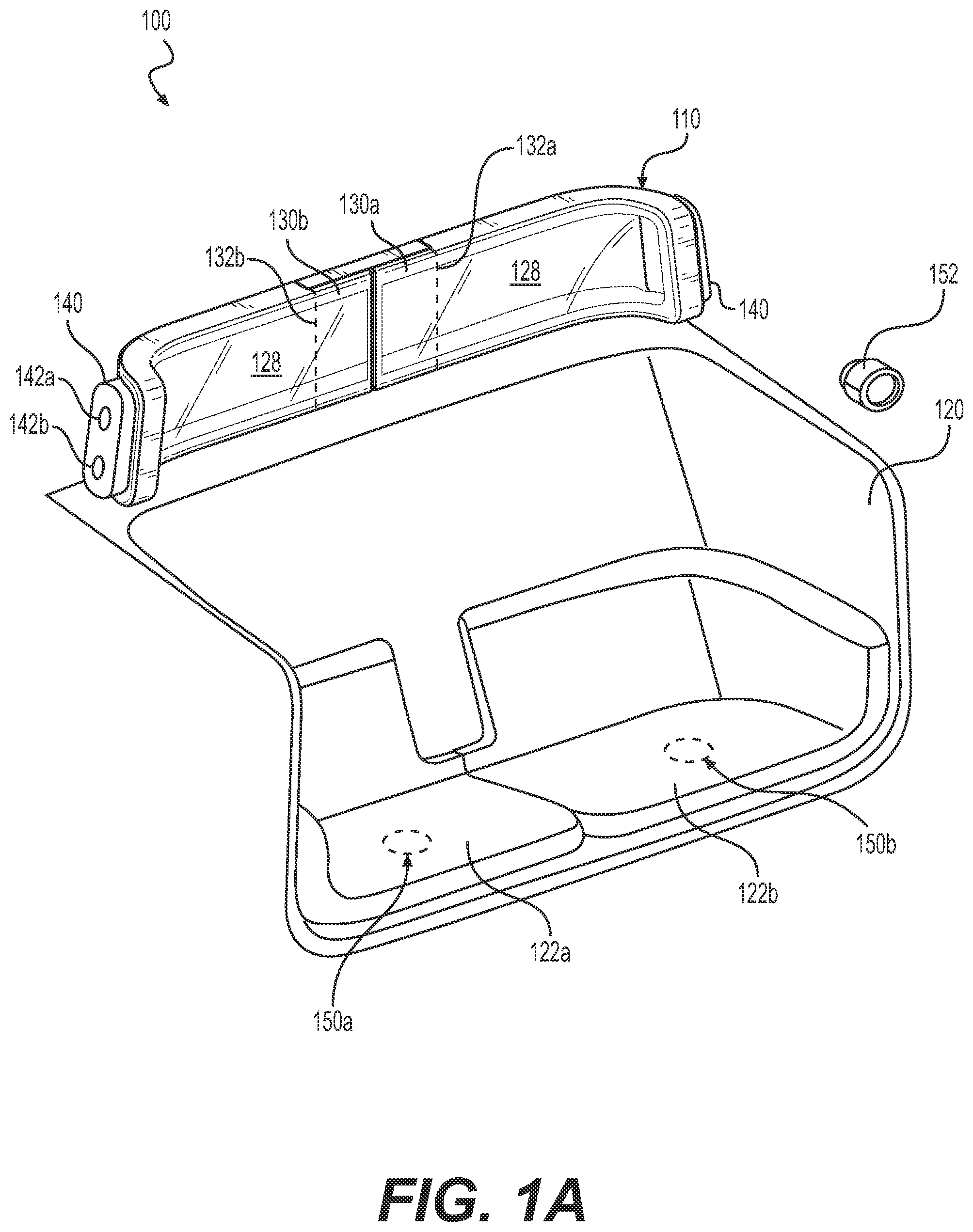 Patent US11772535 Figure 1 – Headrest with passenger flaps