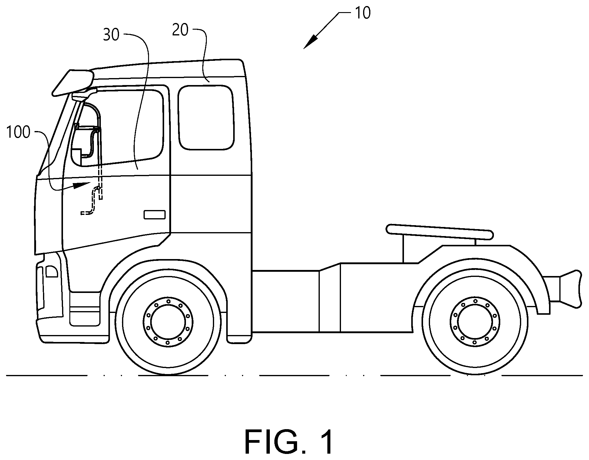 Patent US11772537 Figure 1 – Retractable handrail arrangement