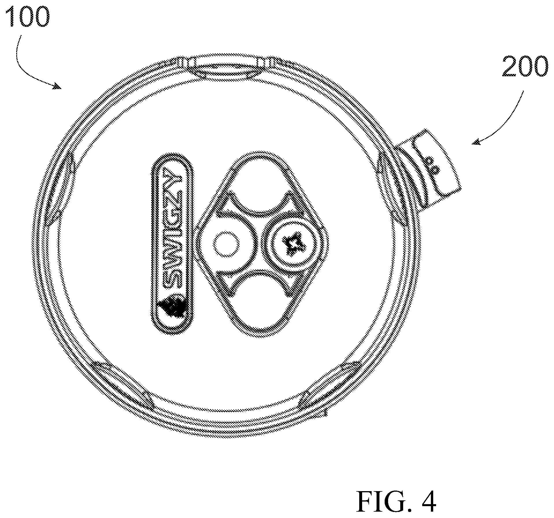 Patent US11772539 Figure 3 – Cupholder and adapter for large containers during vehicle use