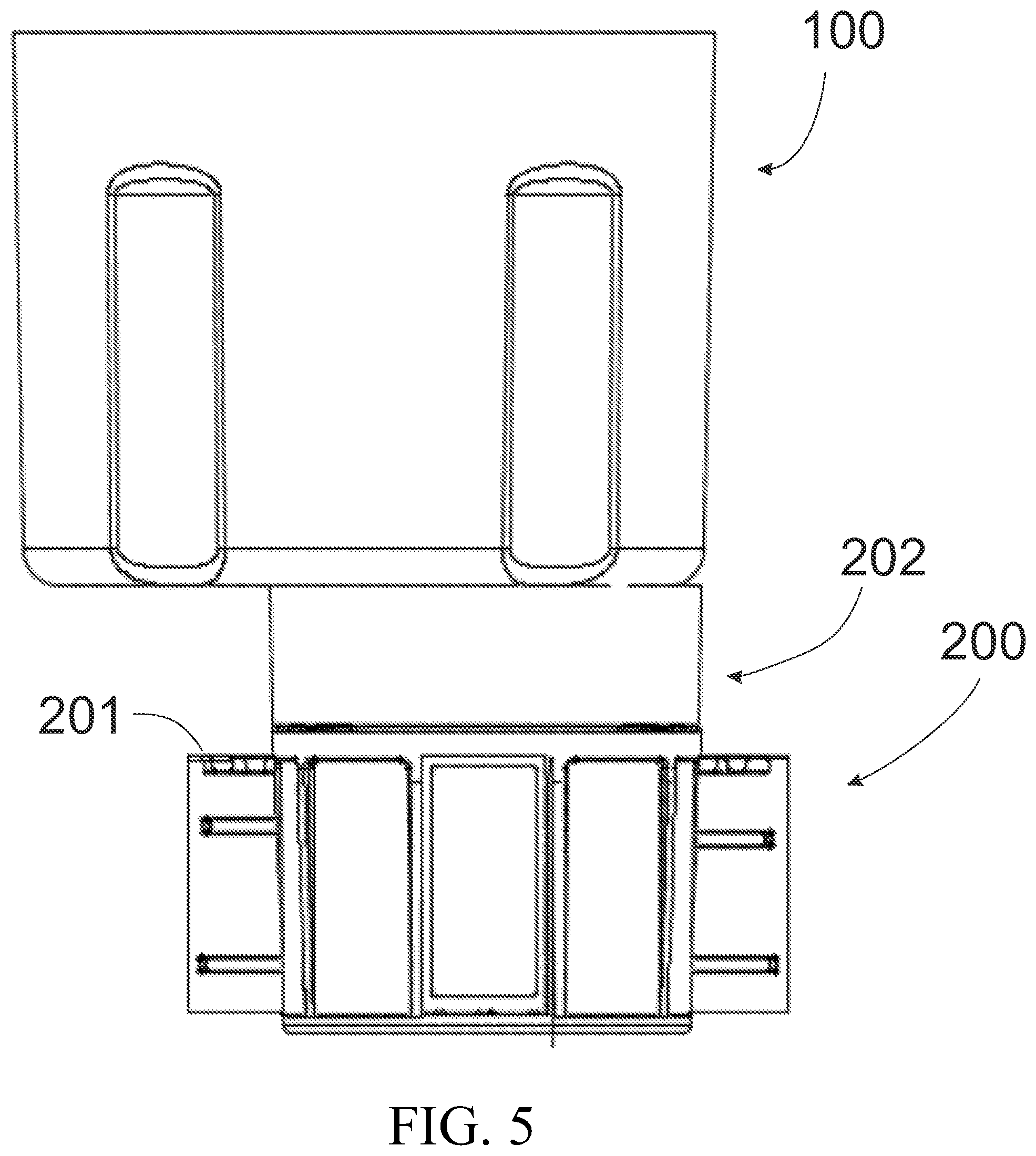 Patent US11772539 Figure 4 – Cupholder and adapter for large containers during vehicle use