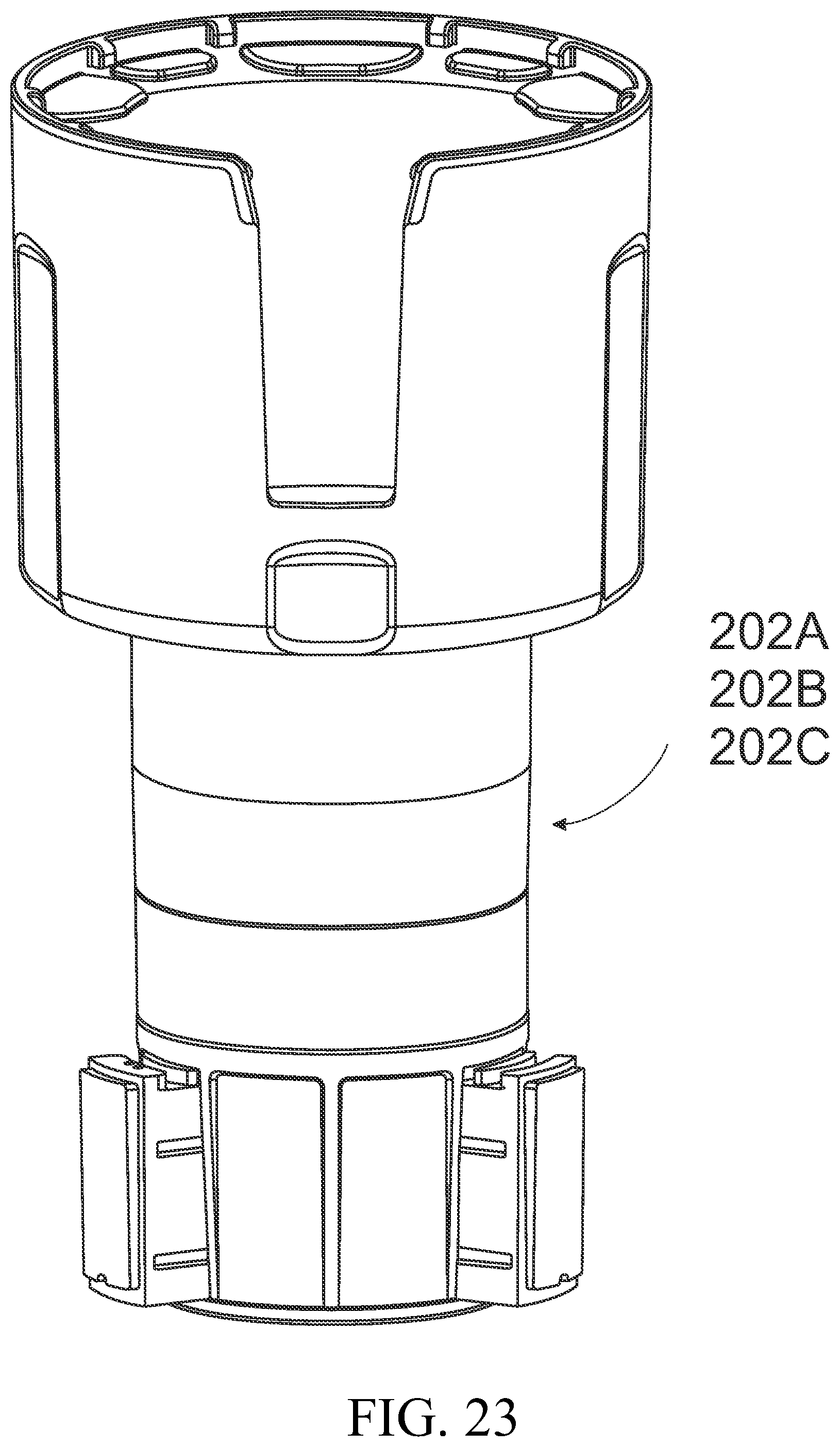 Patent US11772539 Figure 15 – Cupholder and adapter for large containers during vehicle use
