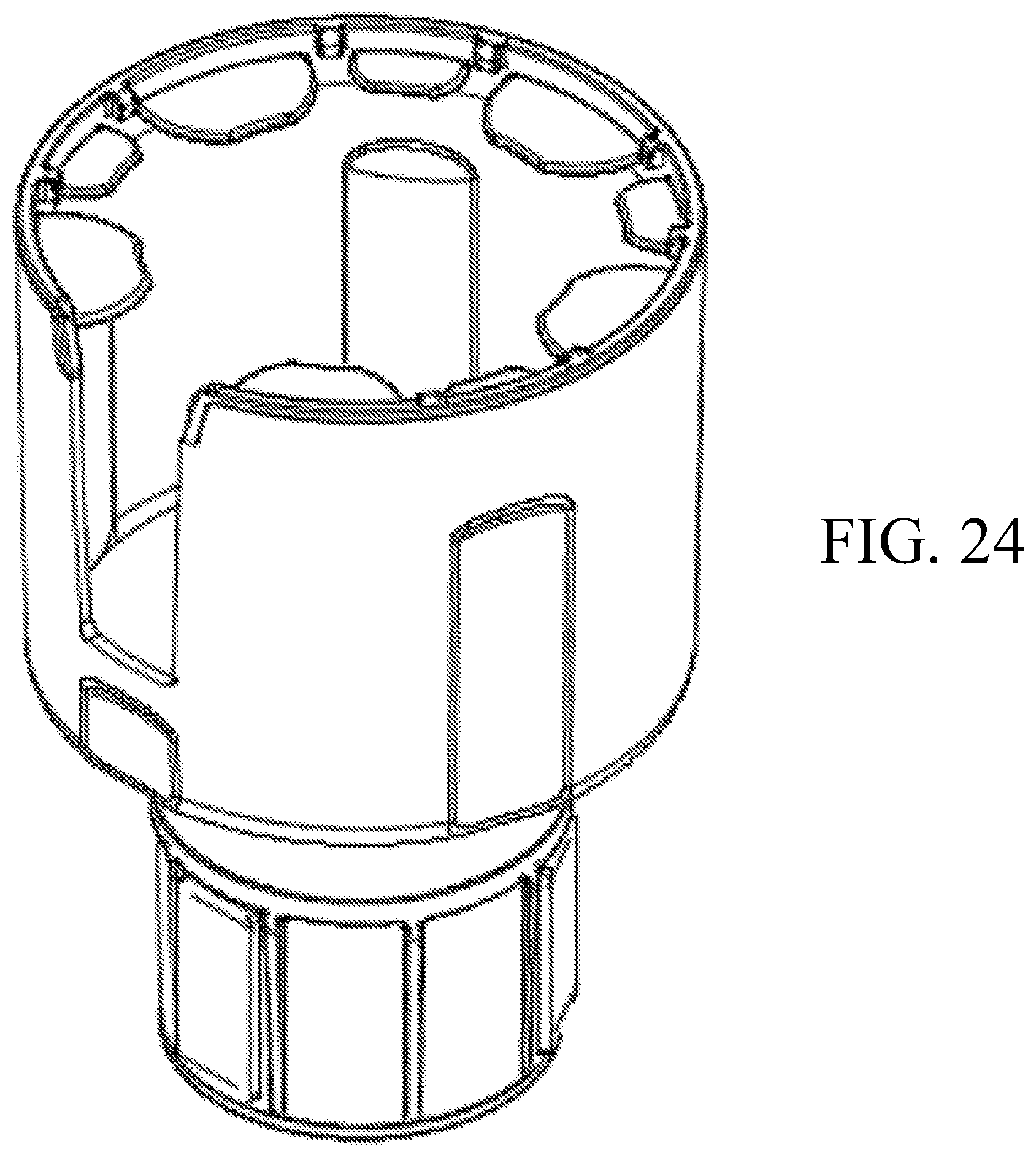 Patent US11772539 Figure 16 – Cupholder and adapter for large containers during vehicle use