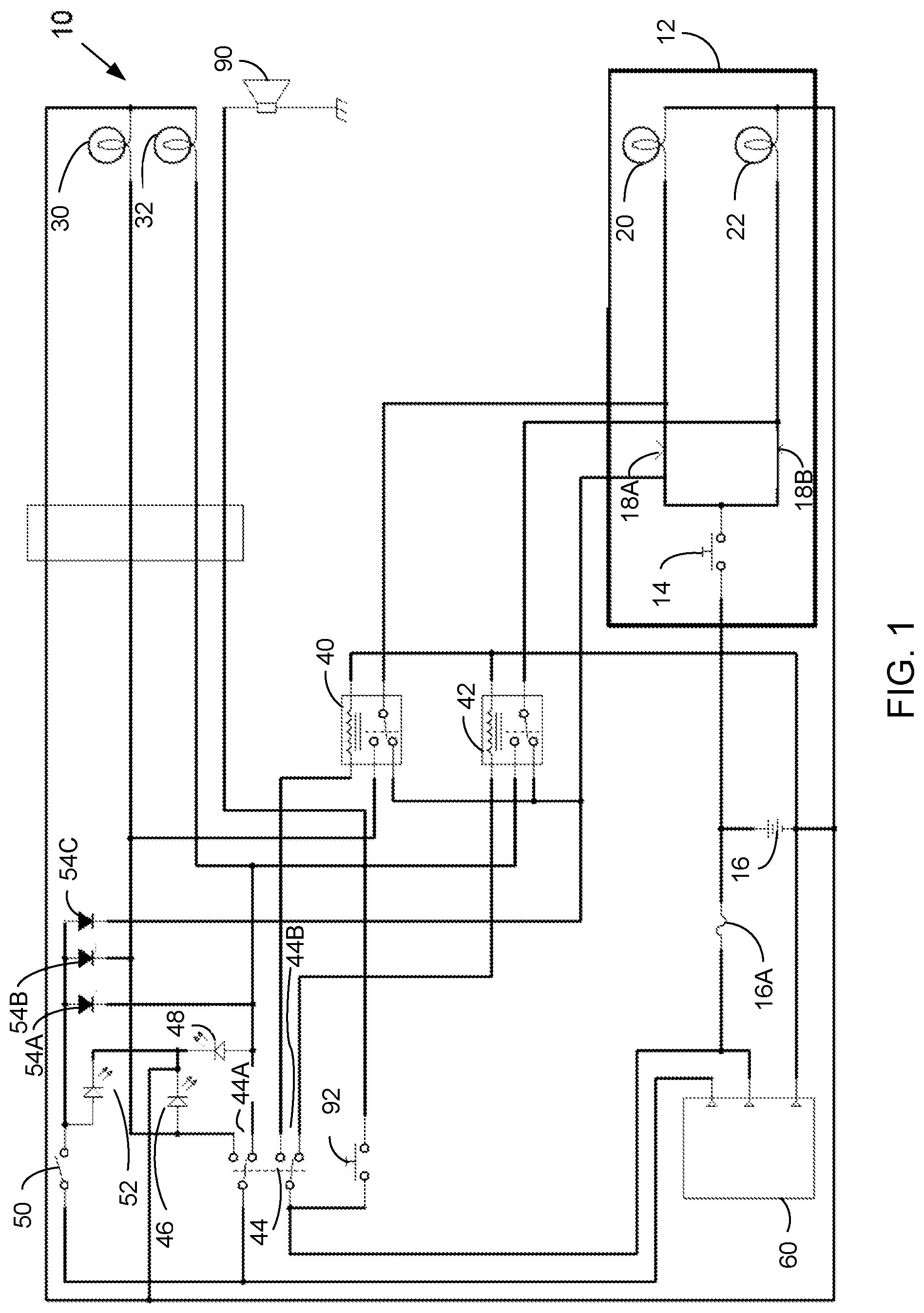 Patent US11772548 Figure 1 – Vehicular, adaptive brake light to custom light sequencing system