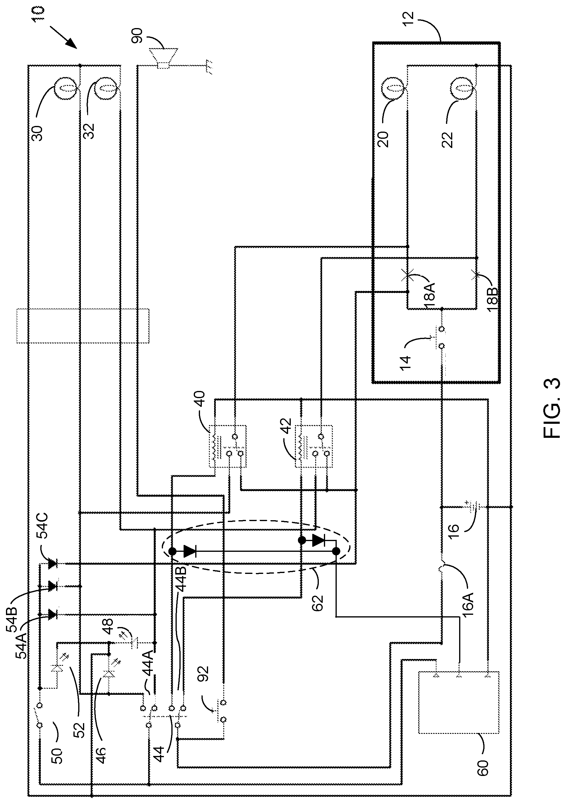 Patent US11772548 Figure 3 – Vehicular, adaptive brake light to custom light sequencing system