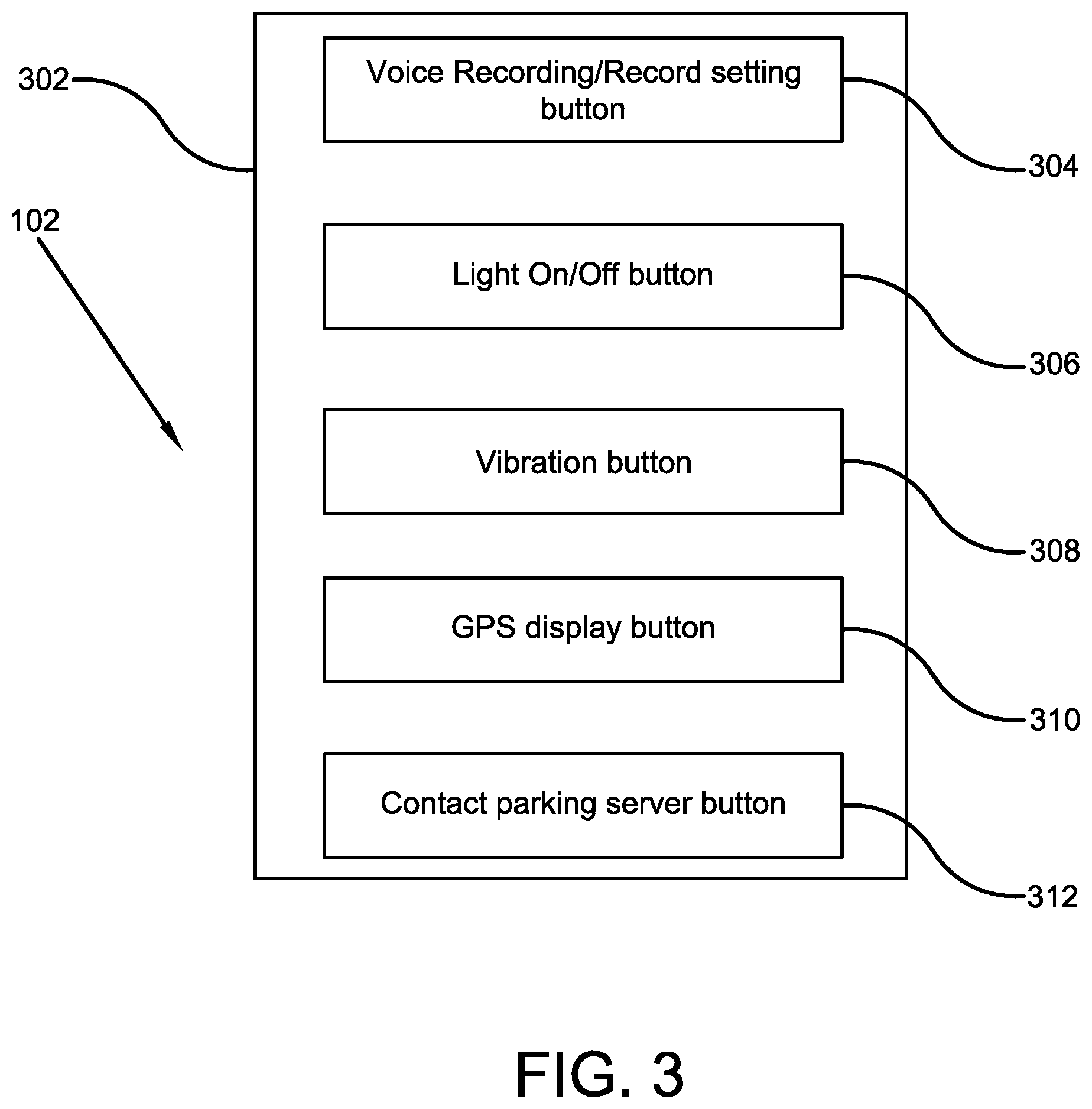 Patent US11772549 Figure 3 – Remote-control device and method for locating a parked vehicle