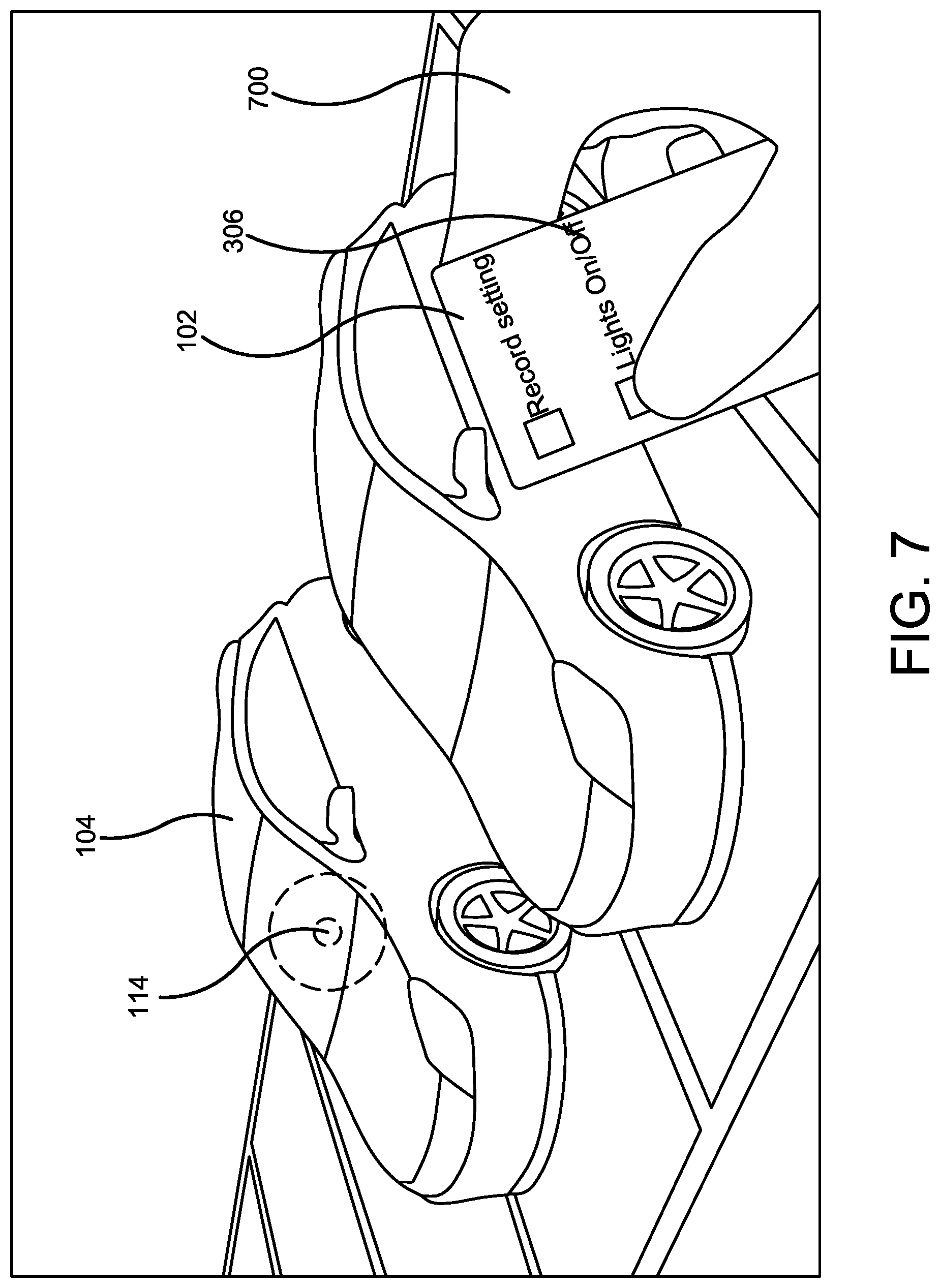 Patent US11772549 Figure 7 – Remote-control device and method for locating a parked vehicle