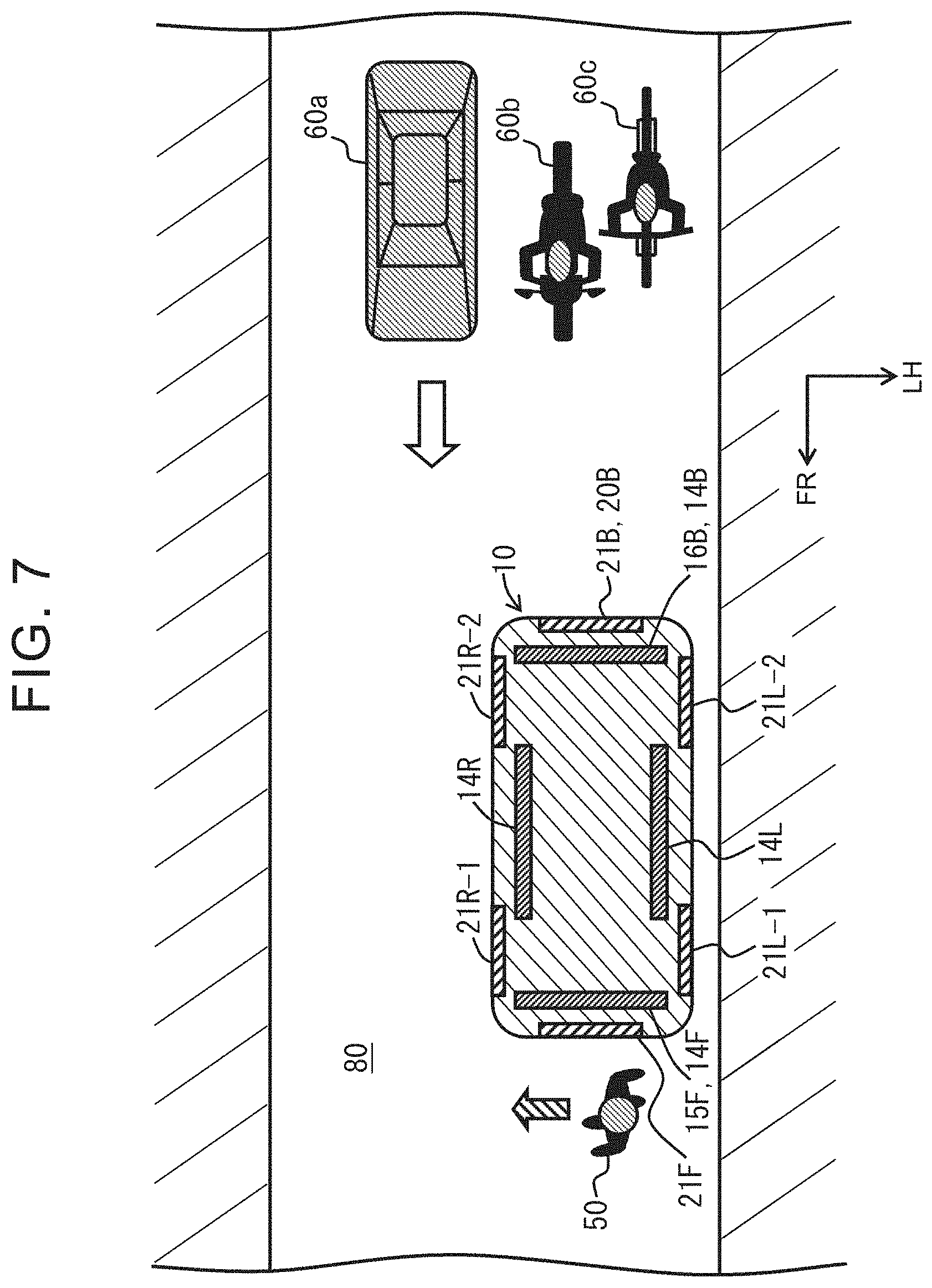 Patent US11772550 Figure 7 – Display system of vehicle