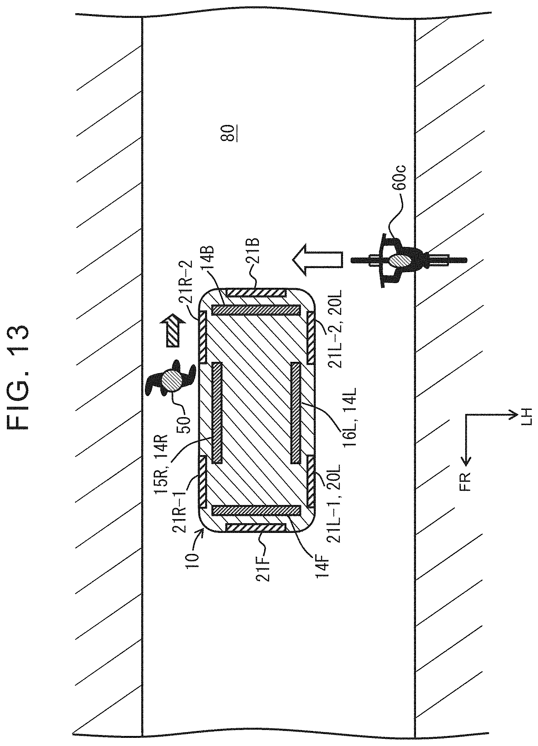 Patent US11772550 Figure 13 – Display system of vehicle