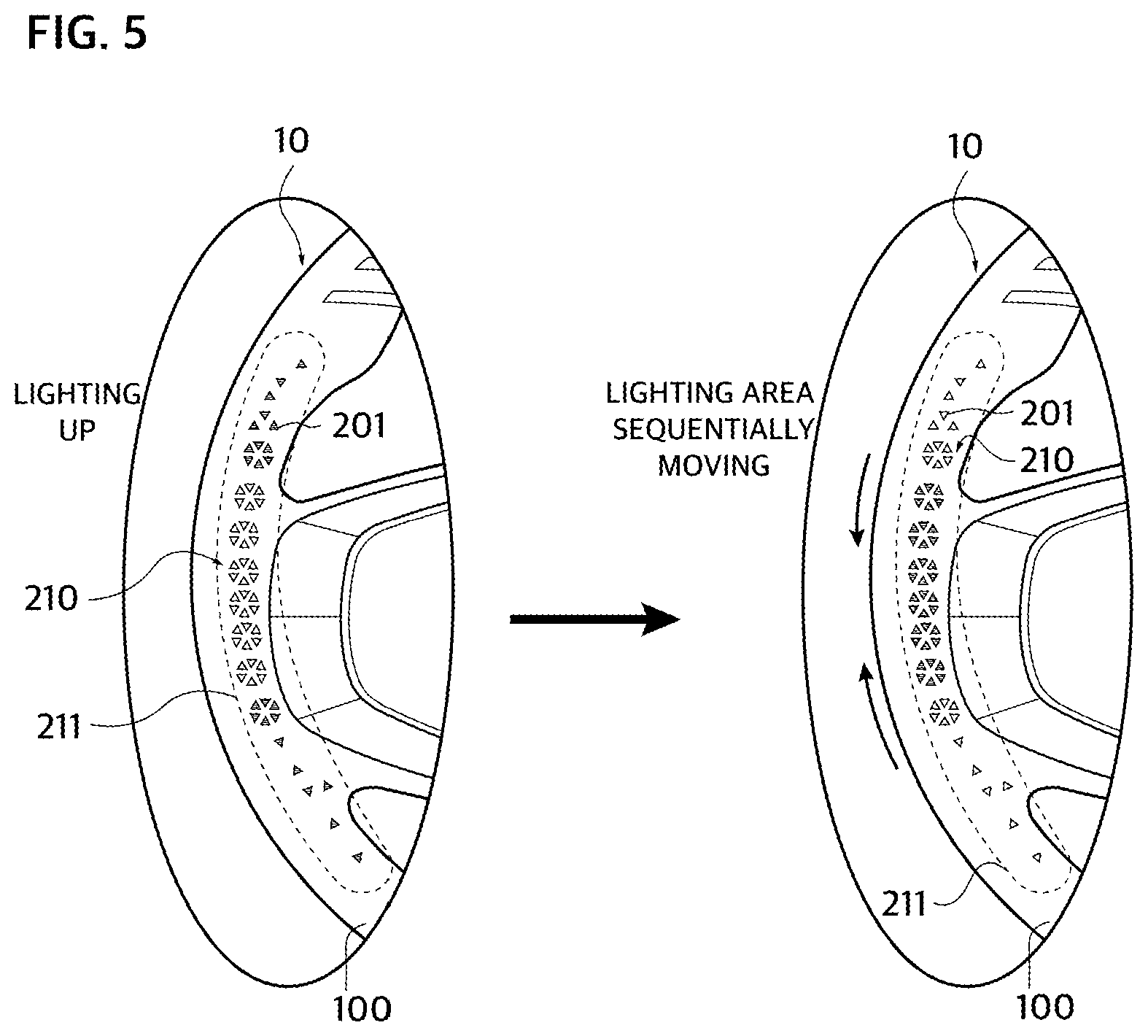Patent US11772553 Figure 5 – Steering wheel