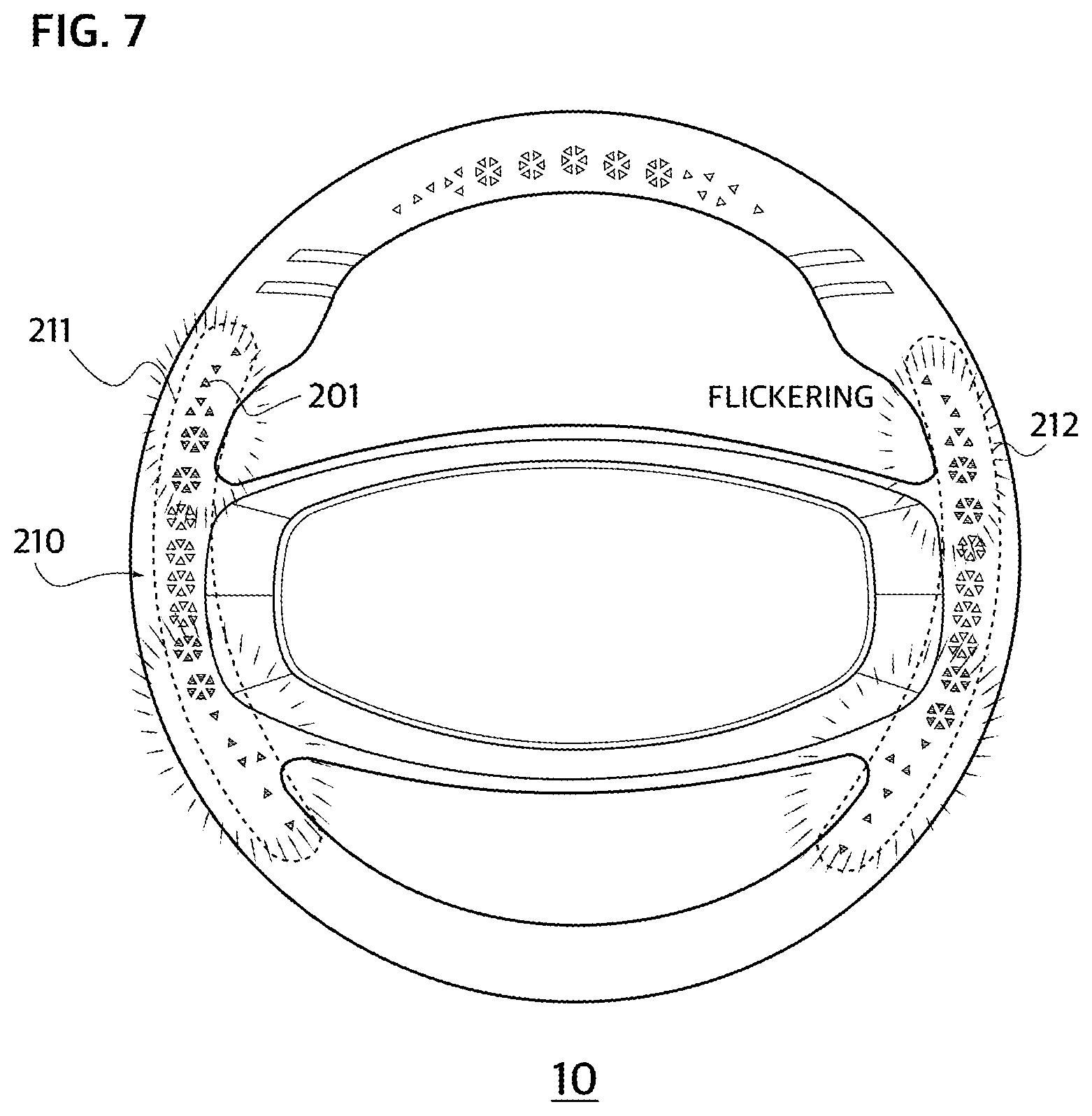 Patent US11772553 Figure 7 – Steering wheel