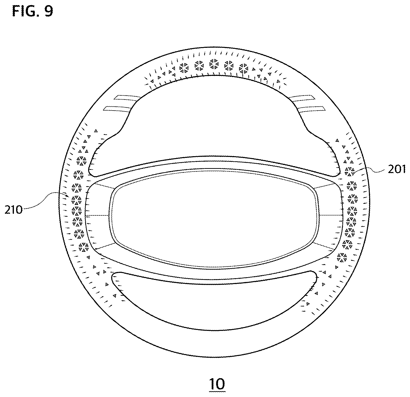 Patent US11772553 Figure 9 – Steering wheel
